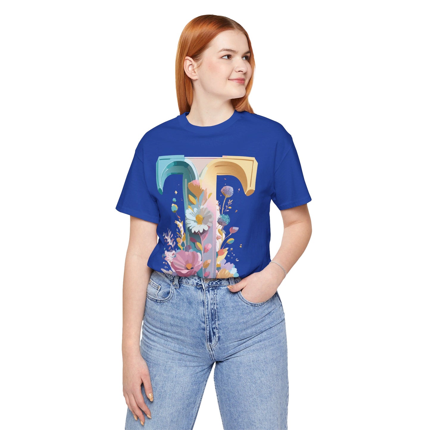 Natural Cotton Tee Shirt - Letters Collection - T Printify