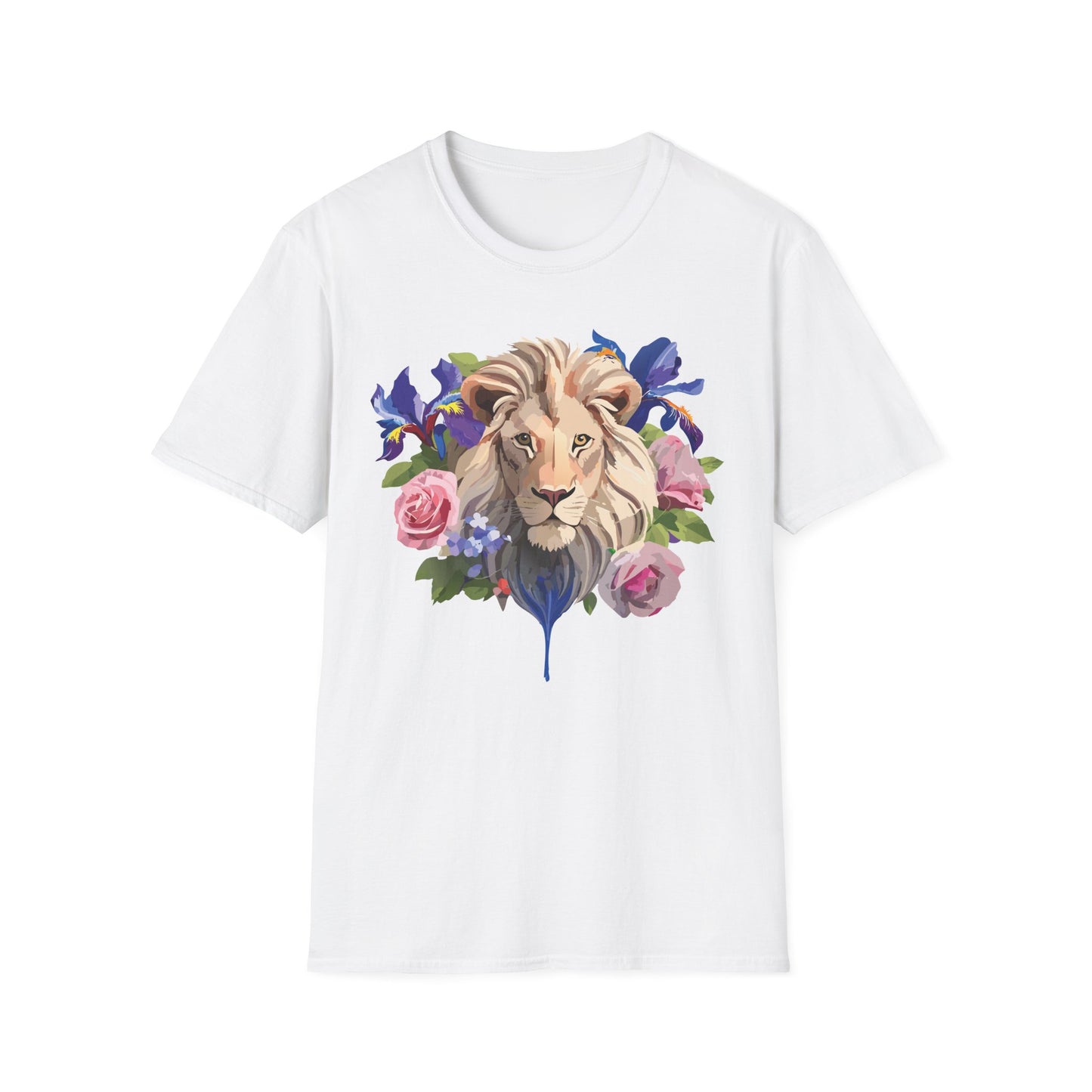Lion Shirt, Shirt with Lion, Floral Lion Tee, Shirt with Animals