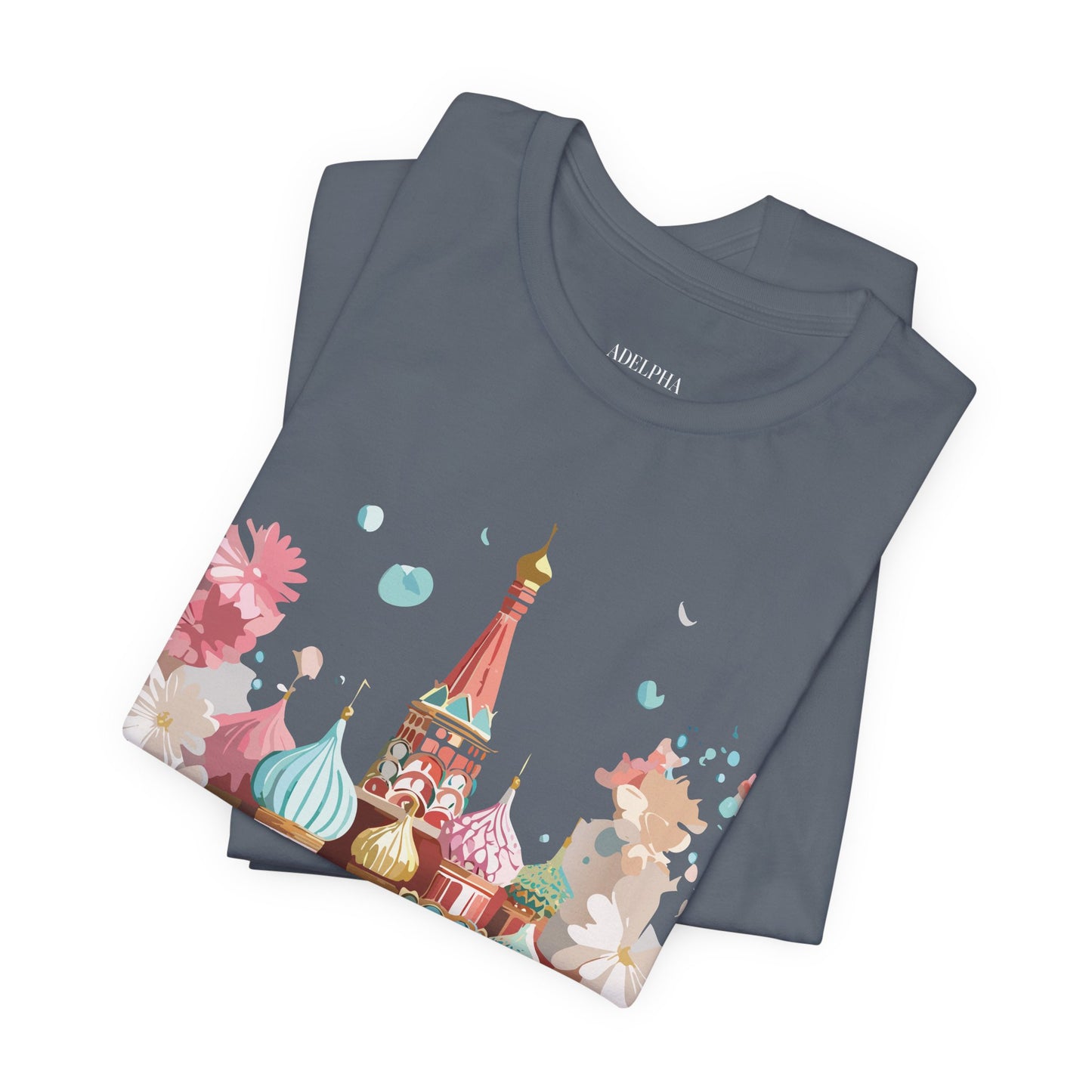 Natural Cotton Tee Shirt - Beautiful Places Collection - Moscow Printify