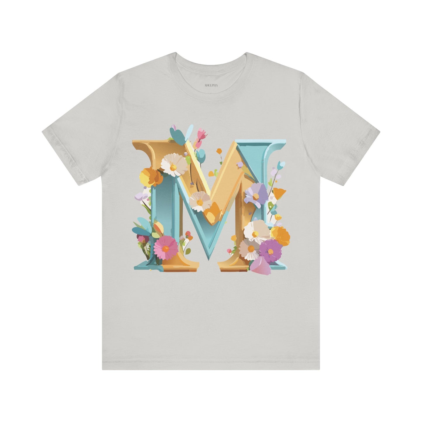 Natural Cotton Tee Shirt - Letters Collection - M Printify