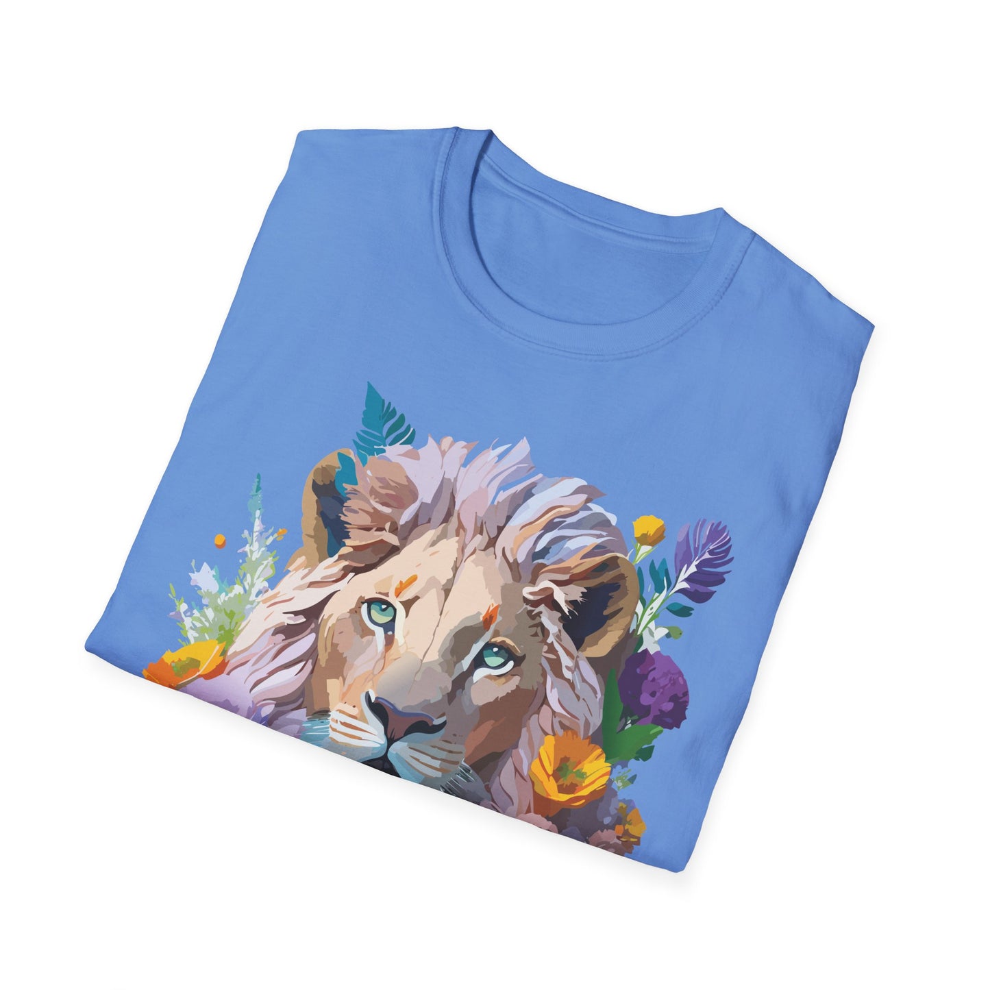 Lion Shirt, Shirt with Lion, Floral Lion Tee, Shirt with Animals