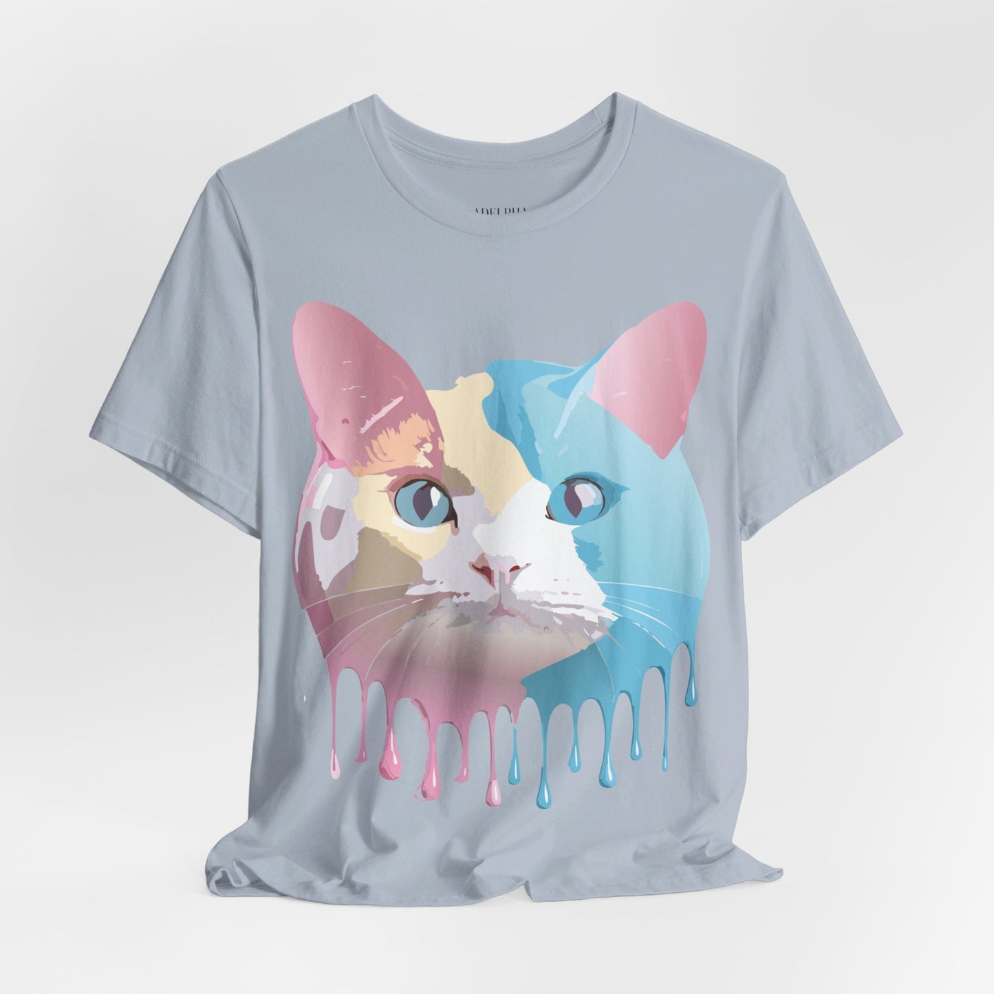Natural Cotton Tee Shirt with Cat Printify