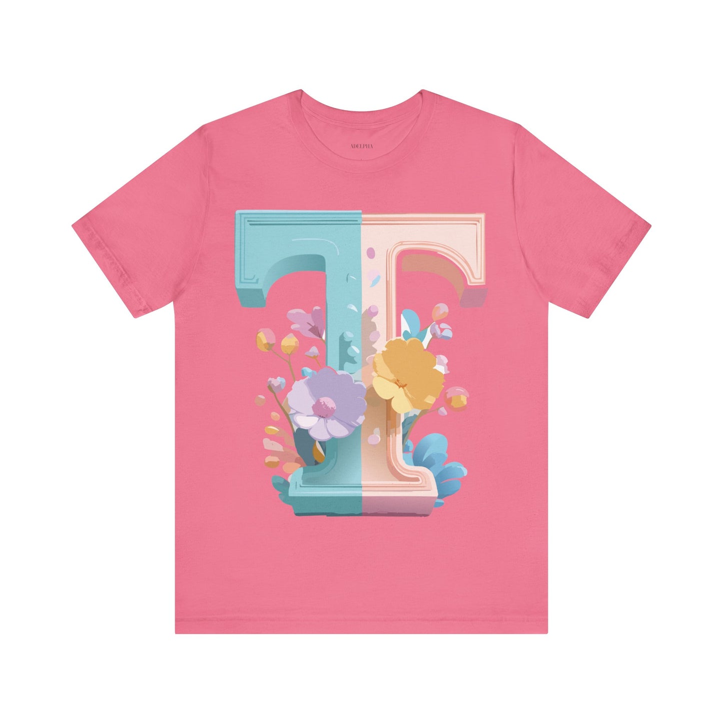 Natural Cotton Tee Shirt - Letters Collection - T Printify