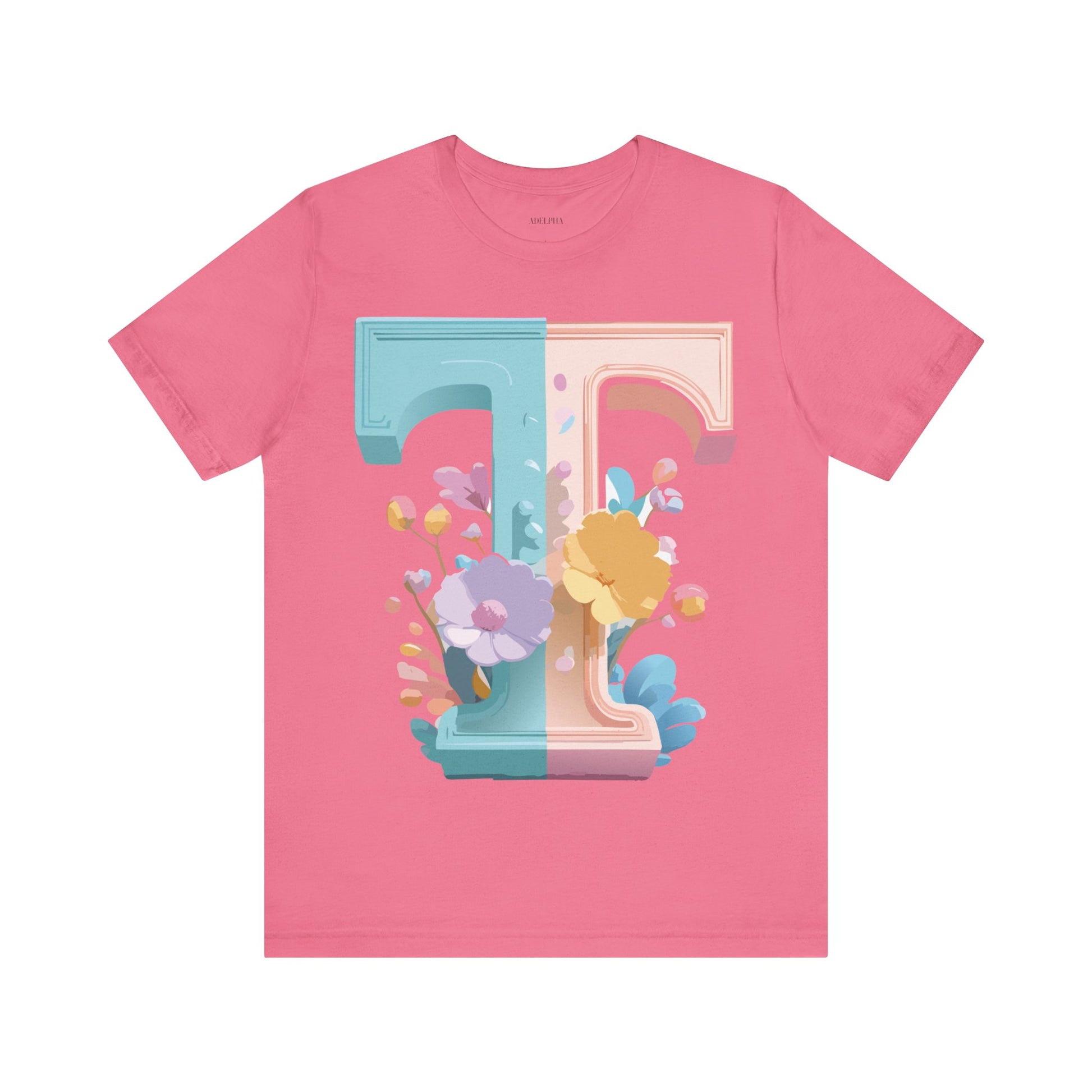 Natural Cotton Tee Shirt - Letters Collection - T Printify