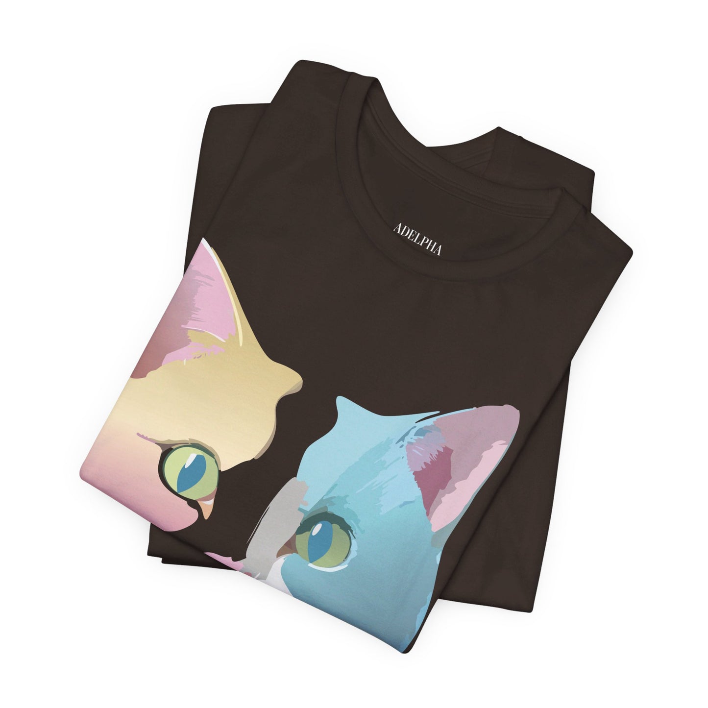 Natural Cotton Tee Shirt with Cat Printify