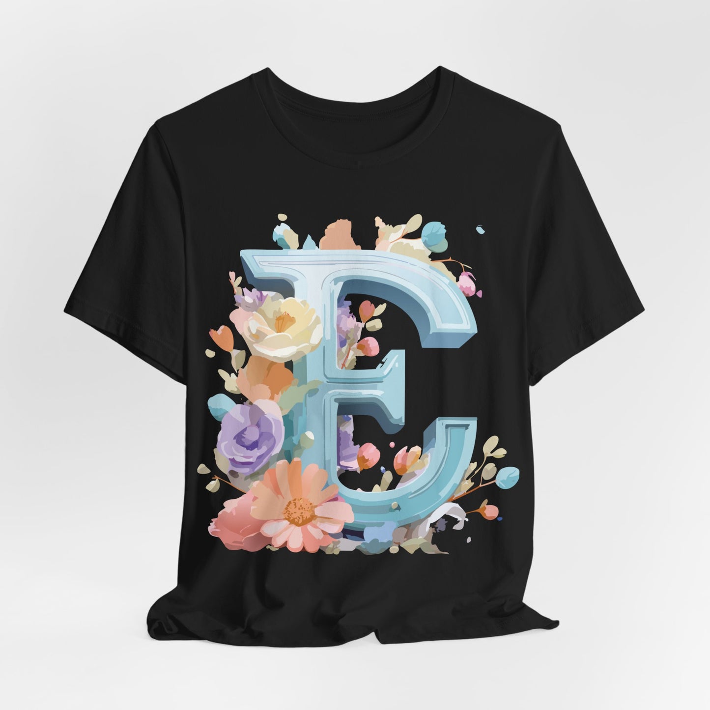 Natural Cotton Tee Shirt - Letters Collection - E Printify