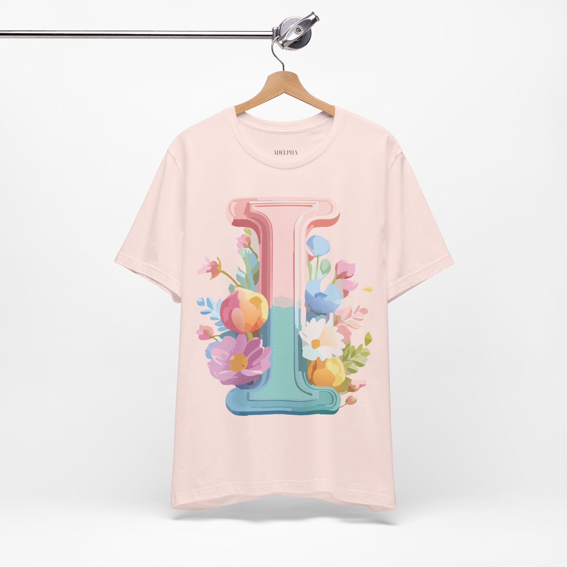 Natural Cotton Tee Shirt - Letters Collection - I Printify