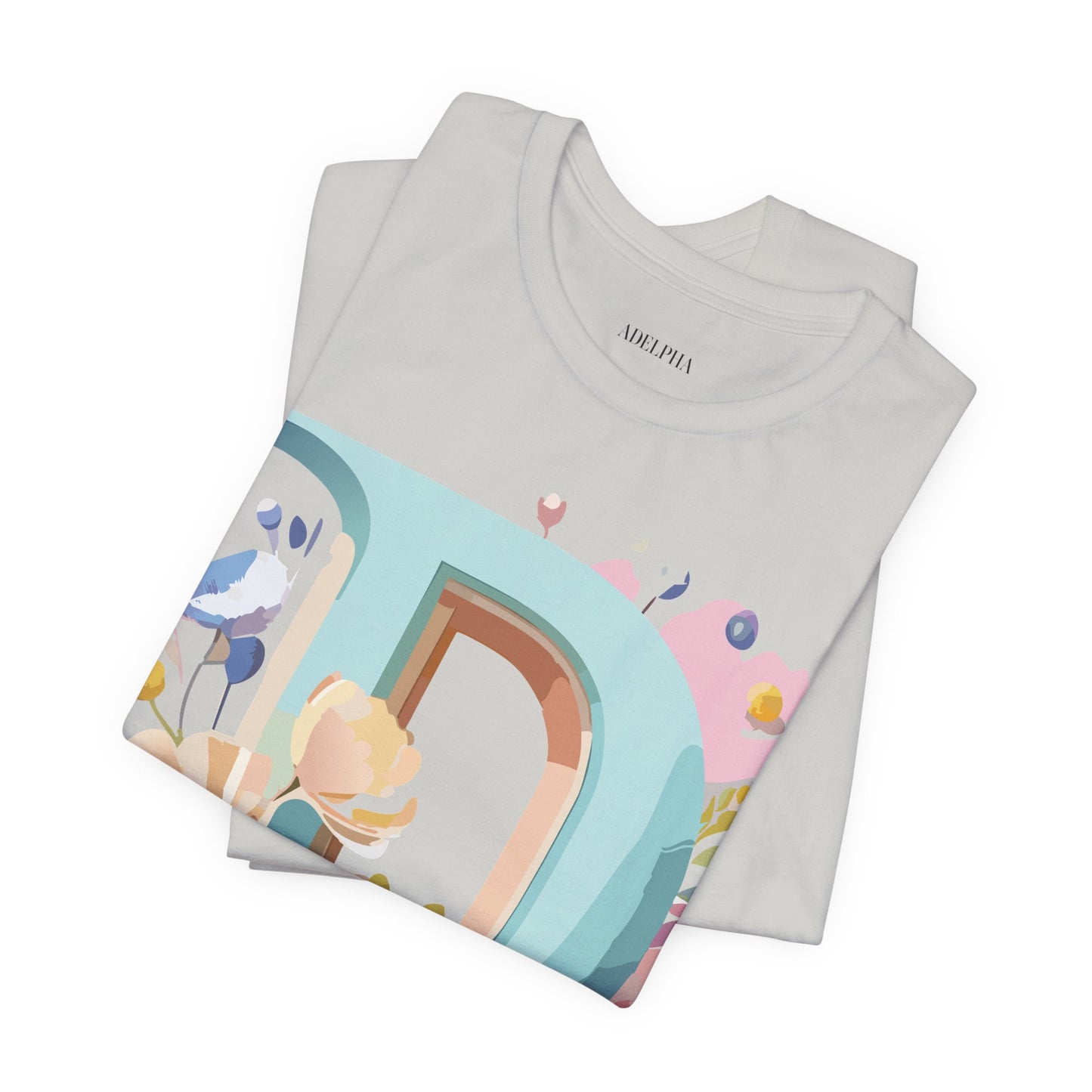 Natural Cotton Tee Shirt - Letters Collection - D Printify