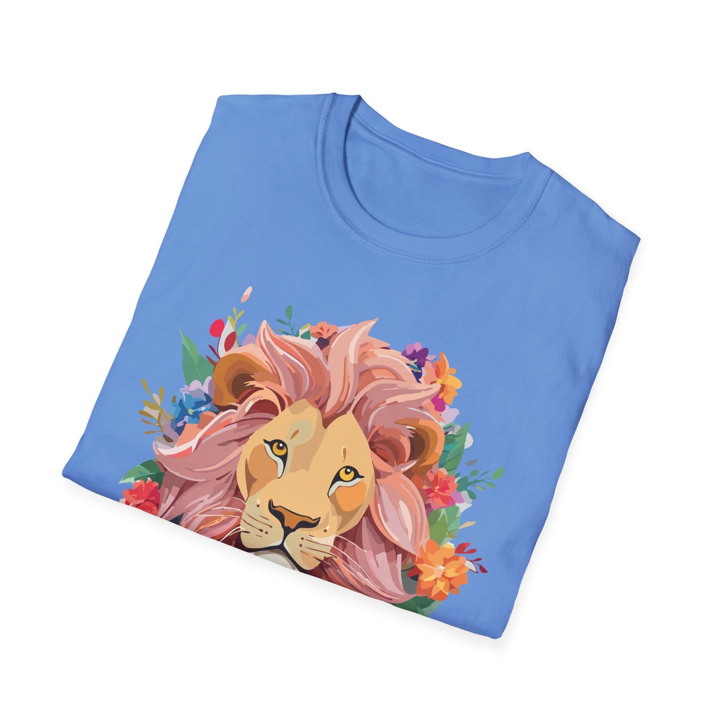 Lion Shirt, Shirt with Lion, Floral Lion Tee, Shirt with Animals