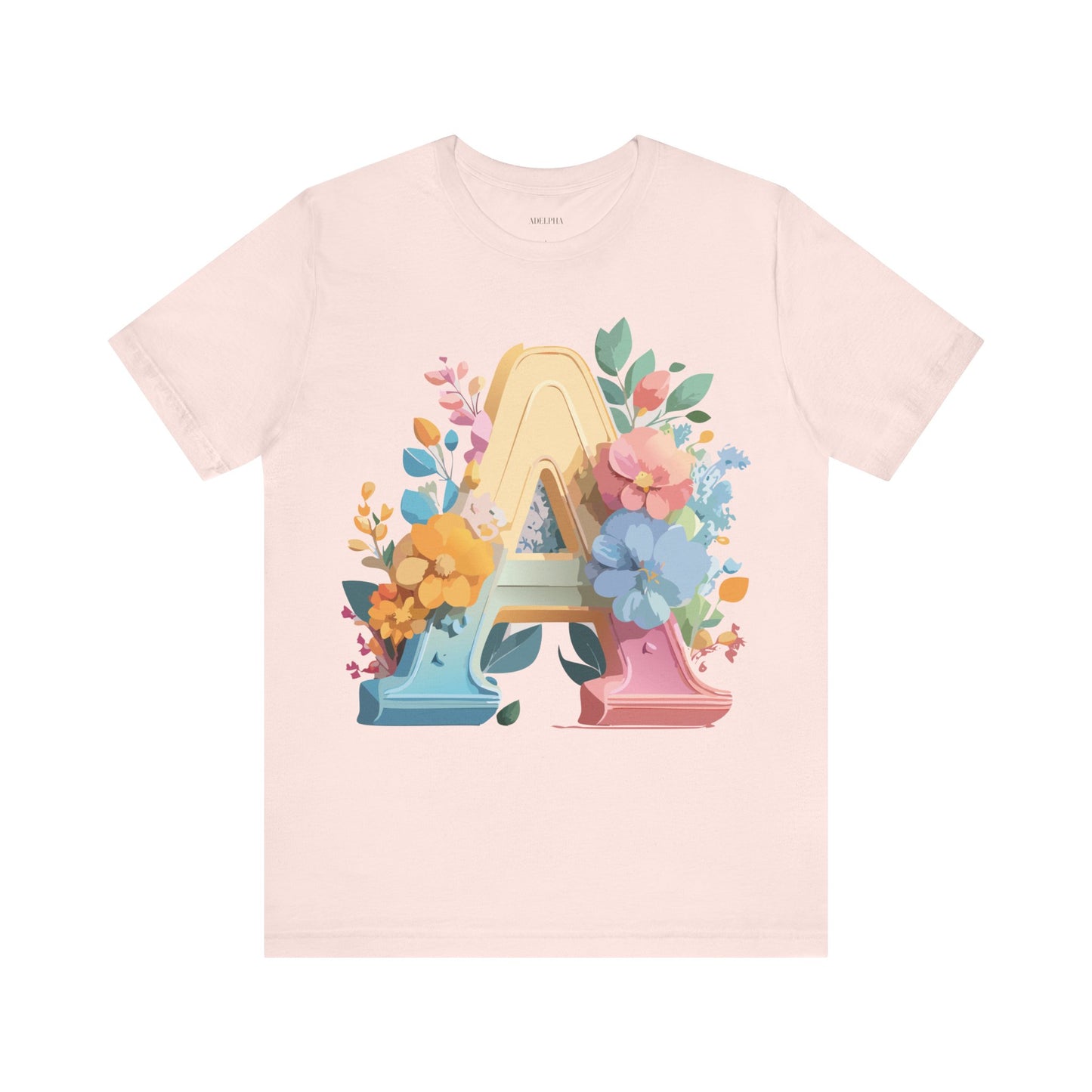 Natural Cotton Tee Shirt - Letters Collection - A Printify
