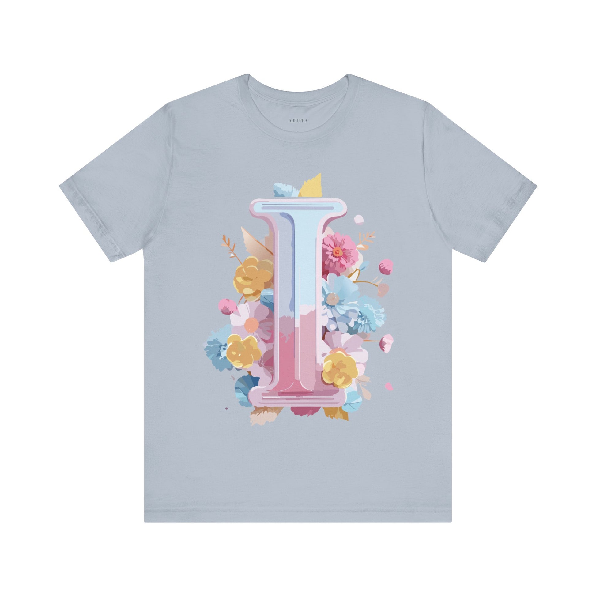 Natural Cotton Tee Shirt - Letters Collection - I Printify