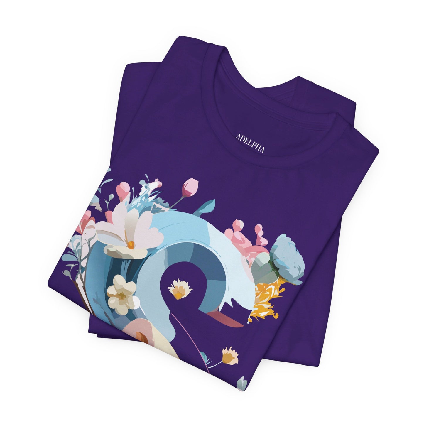 Natural Cotton Tee Shirt - Letters Collection - S Printify