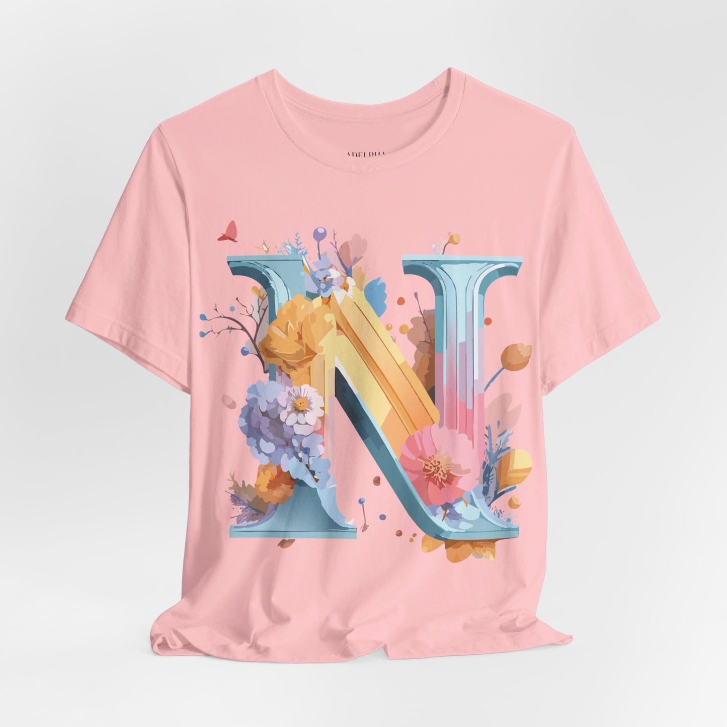 Natural Cotton Tee Shirt - Letters Collection - N Printify