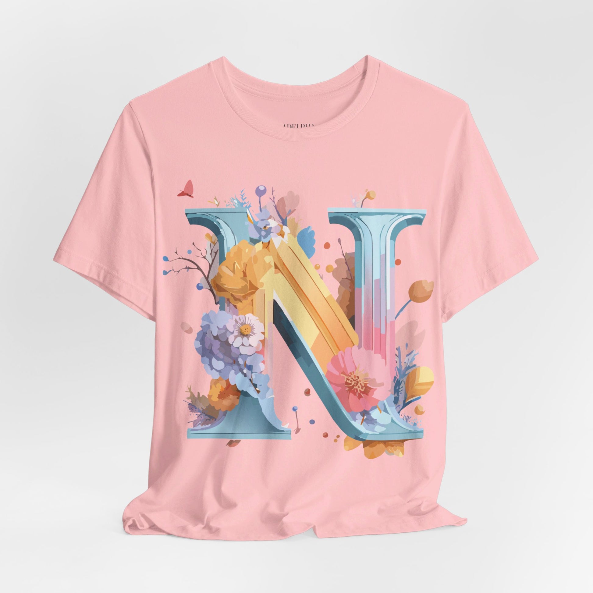 Natural Cotton Tee Shirt - Letters Collection - N Printify