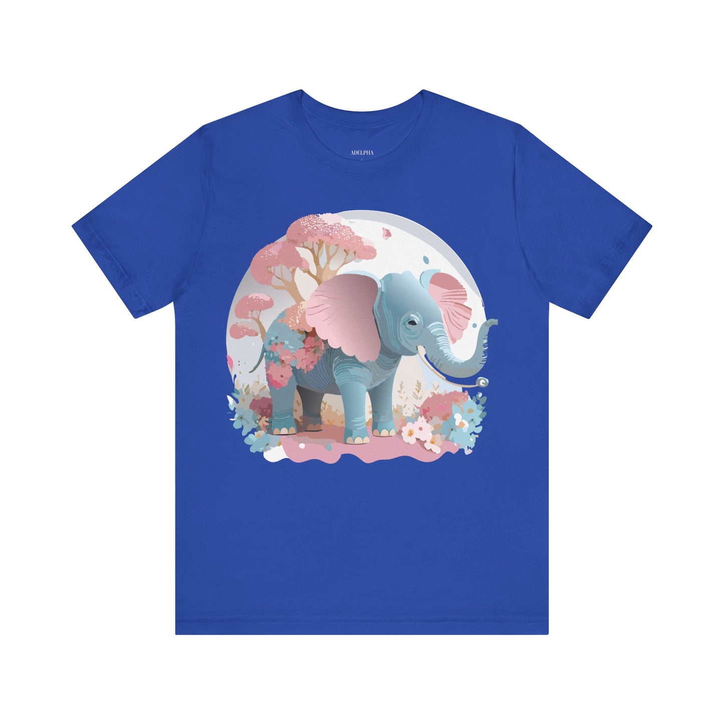 Natural Cotton Tee Shirt with Elephant Printify