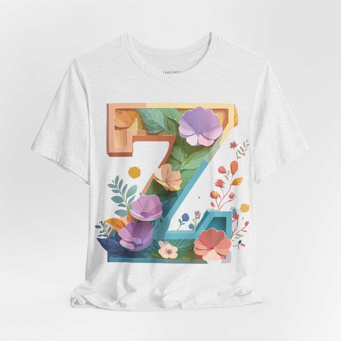Natural Cotton Tee Shirt - Letters Collection - Z Printify