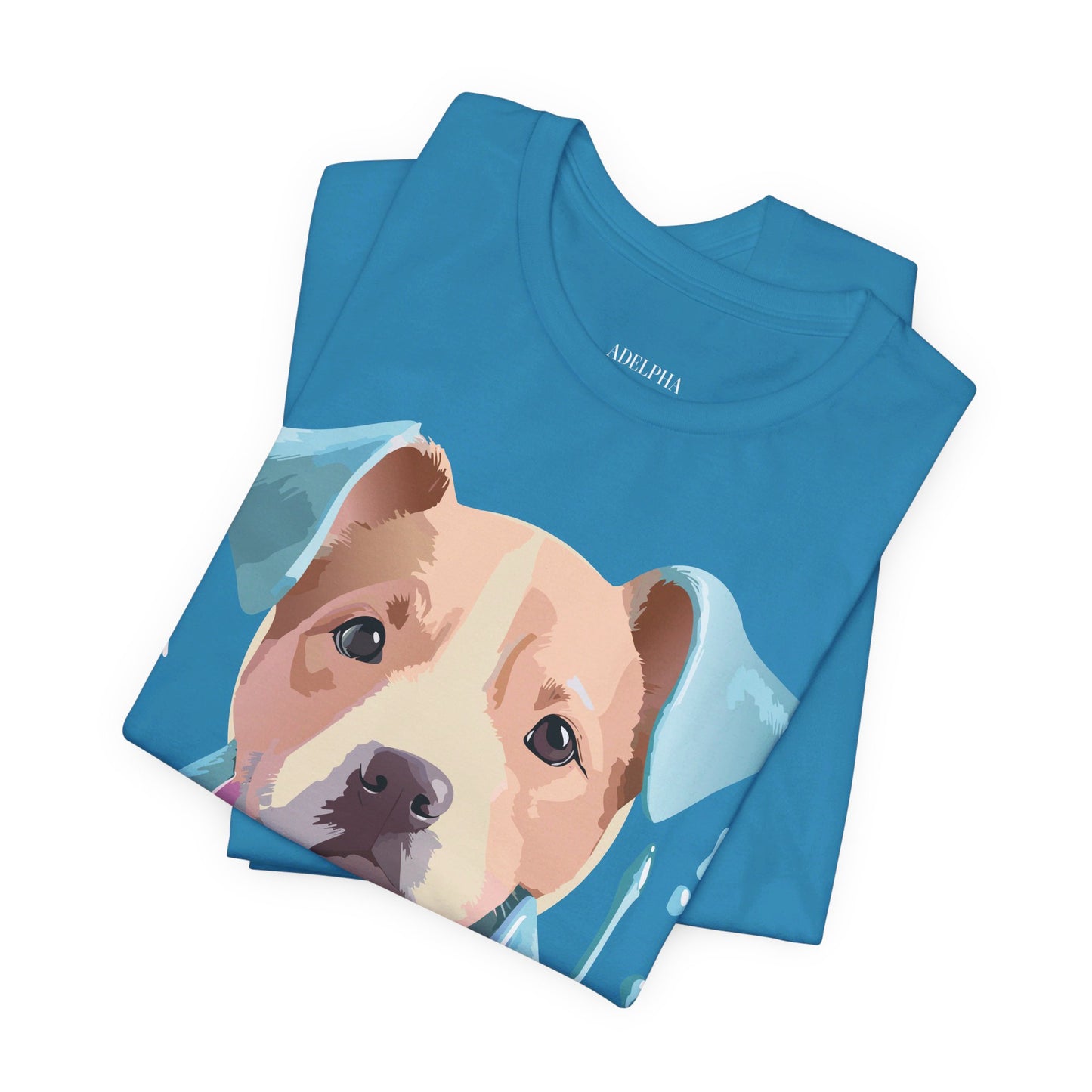 Natural Cotton Tee Shirt with Dog Printify