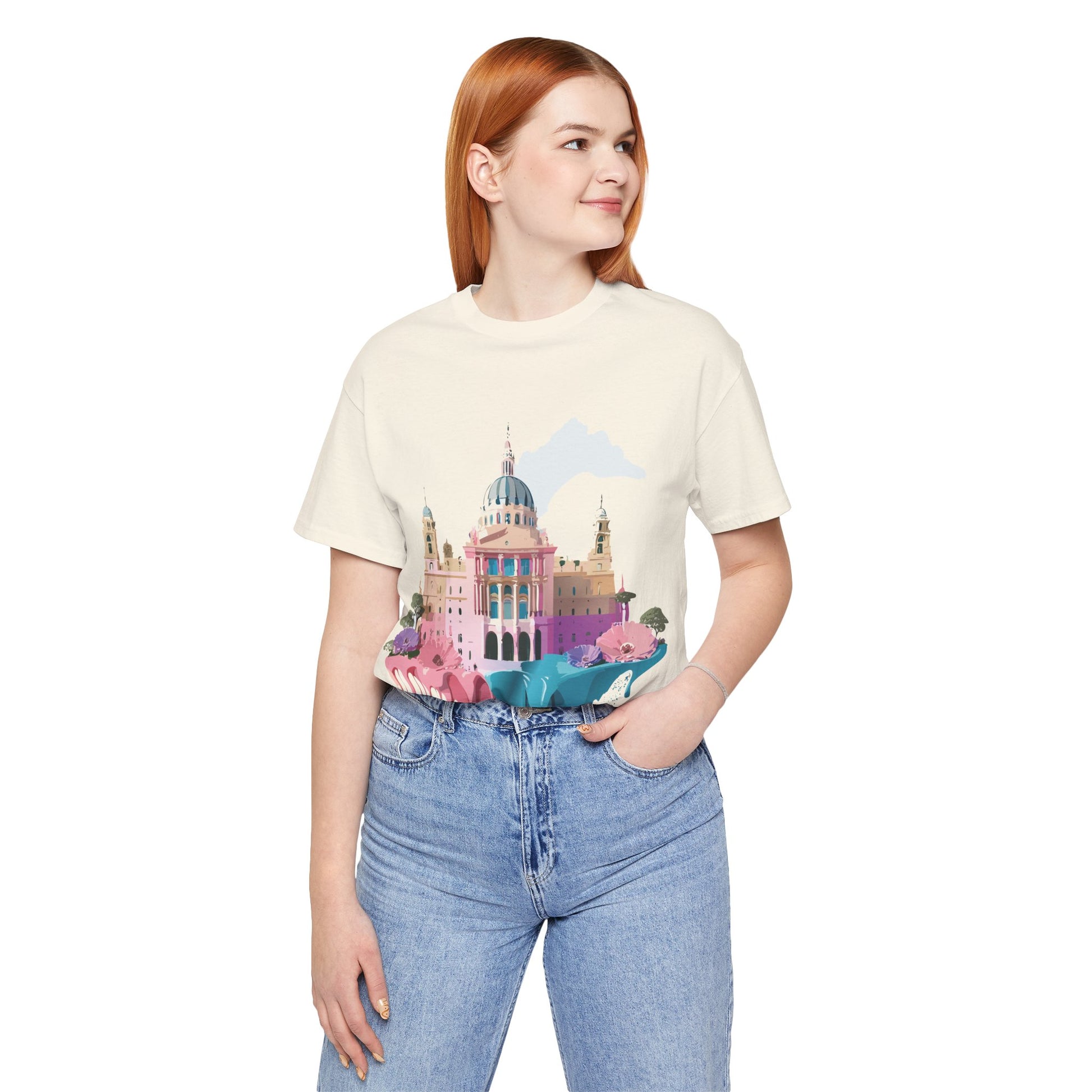 Natural Cotton Tee Shirt - Beautiful Places Collection - Madrid Printify