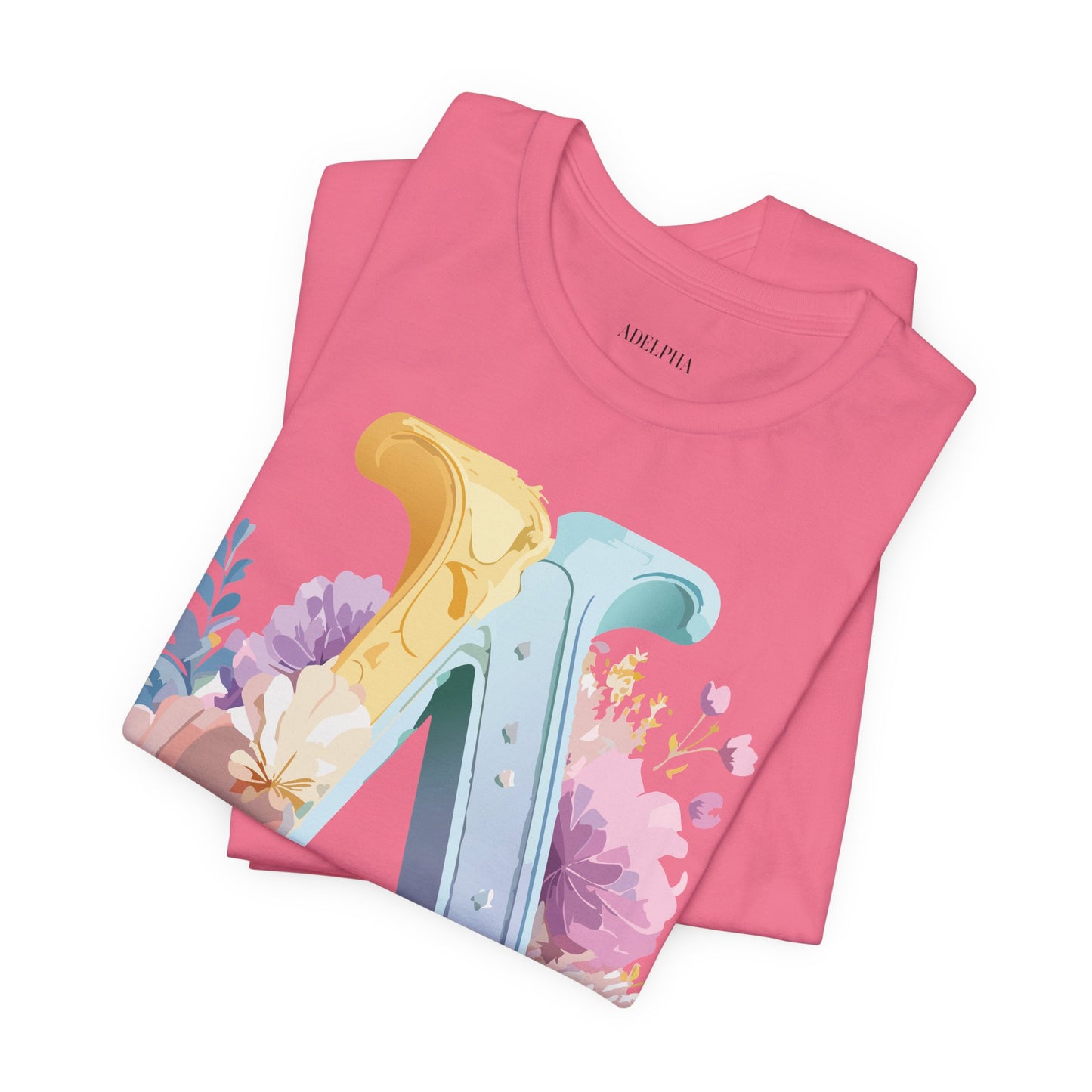 Natural Cotton Tee Shirt - Letters Collection - A Printify
