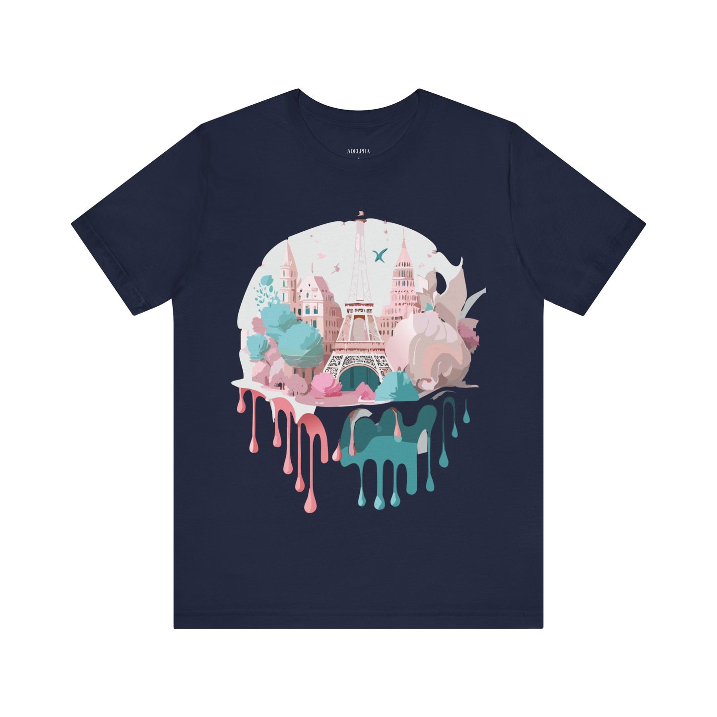 Natural Cotton Tee Shirt - Beautiful Places Collection - Paris Printify