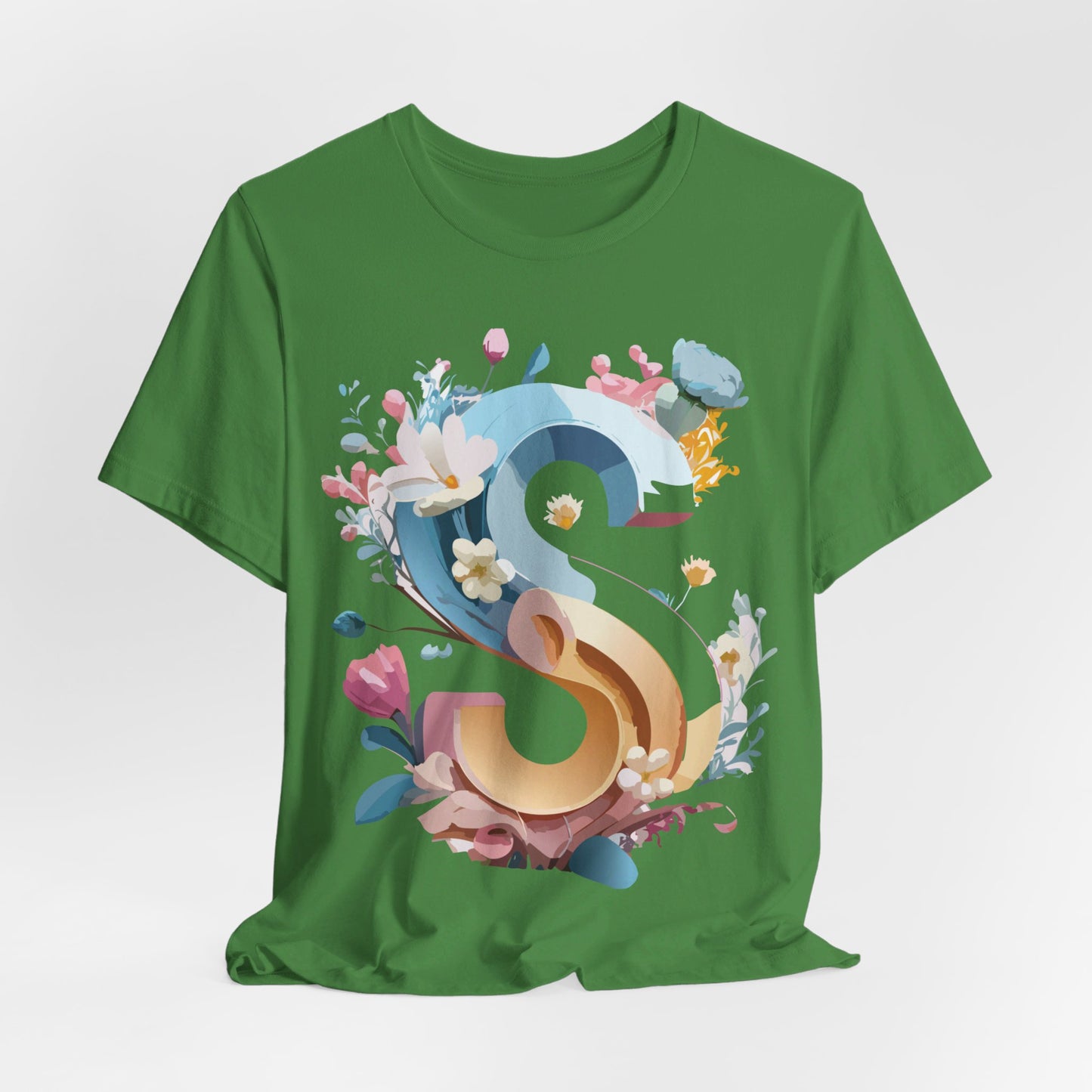 Natural Cotton Tee Shirt - Letters Collection - S Printify