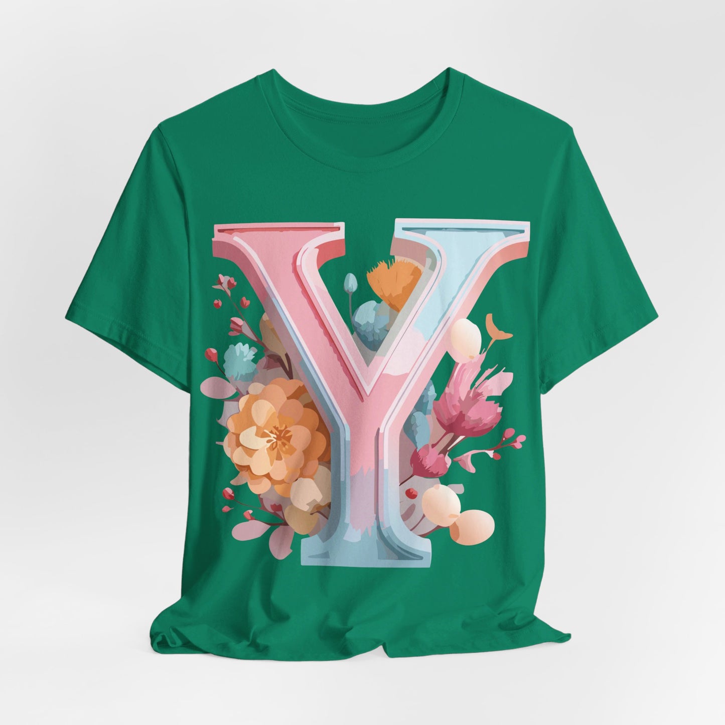 Natural Cotton Tee Shirt - Letters Collection - Y Printify