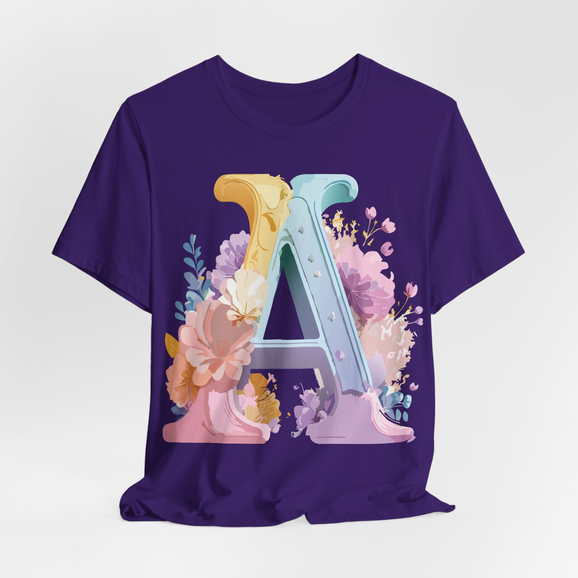 Natural Cotton Tee Shirt - Letters Collection - A Printify