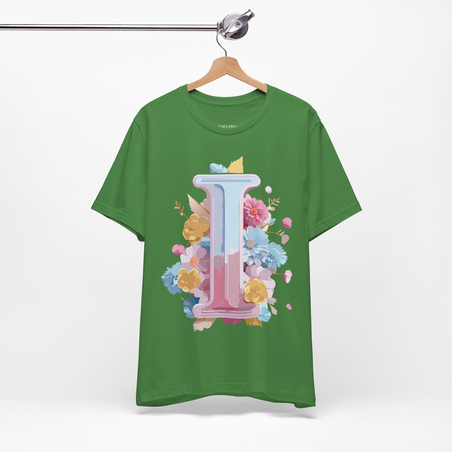 Natural Cotton Tee Shirt - Letters Collection - I Printify
