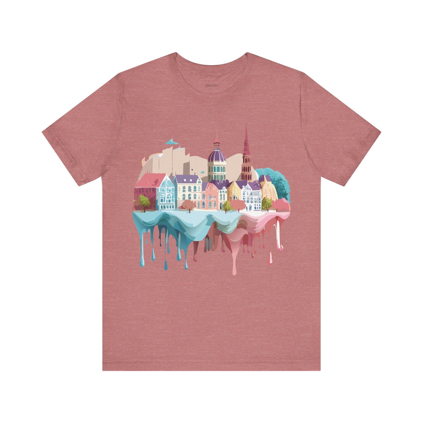 Natural Cotton Tee Shirt - Beautiful Places Collection - Warnemünde and Rostock - Germany Printify