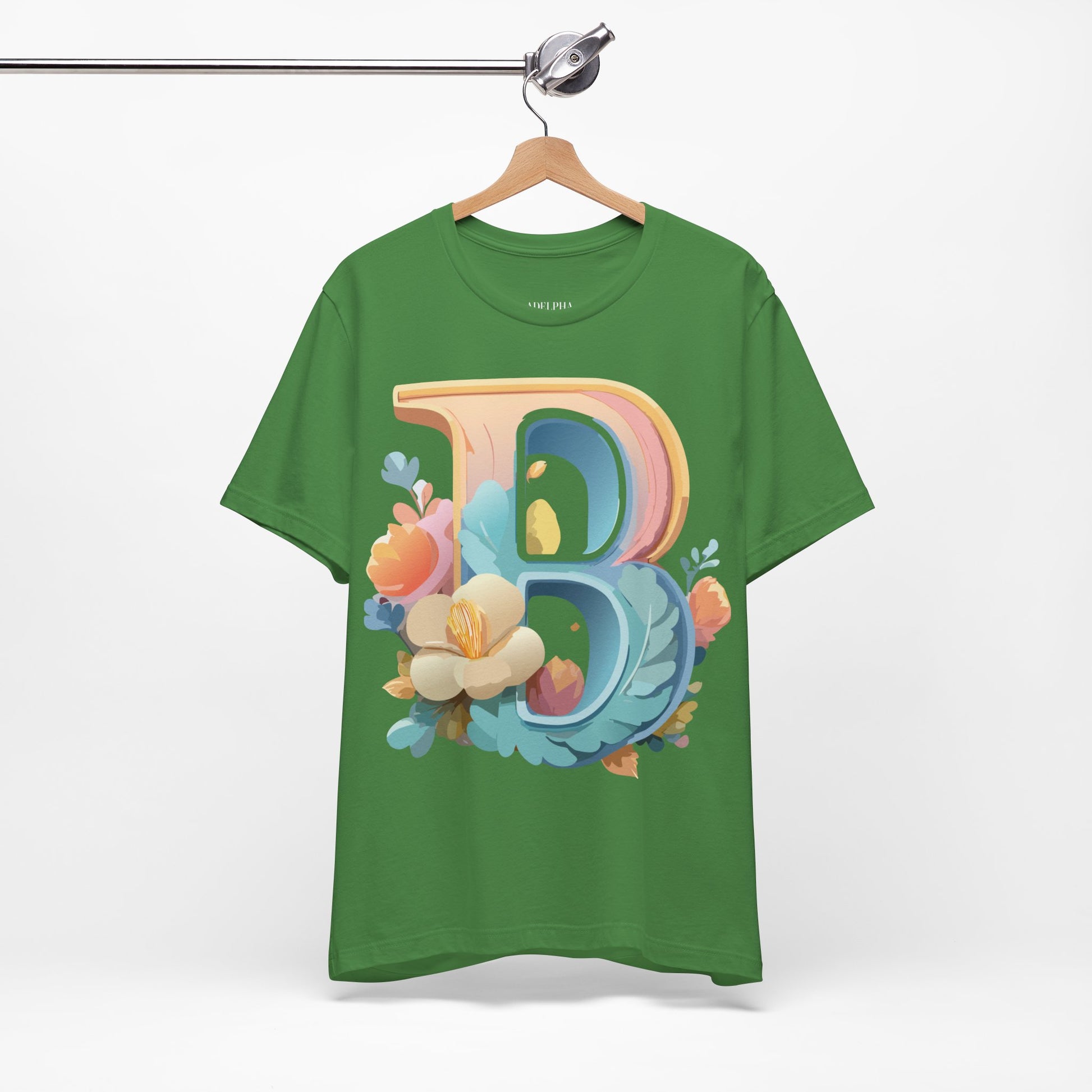 Natural Cotton Tee Shirt - Letters Collection - B Printify