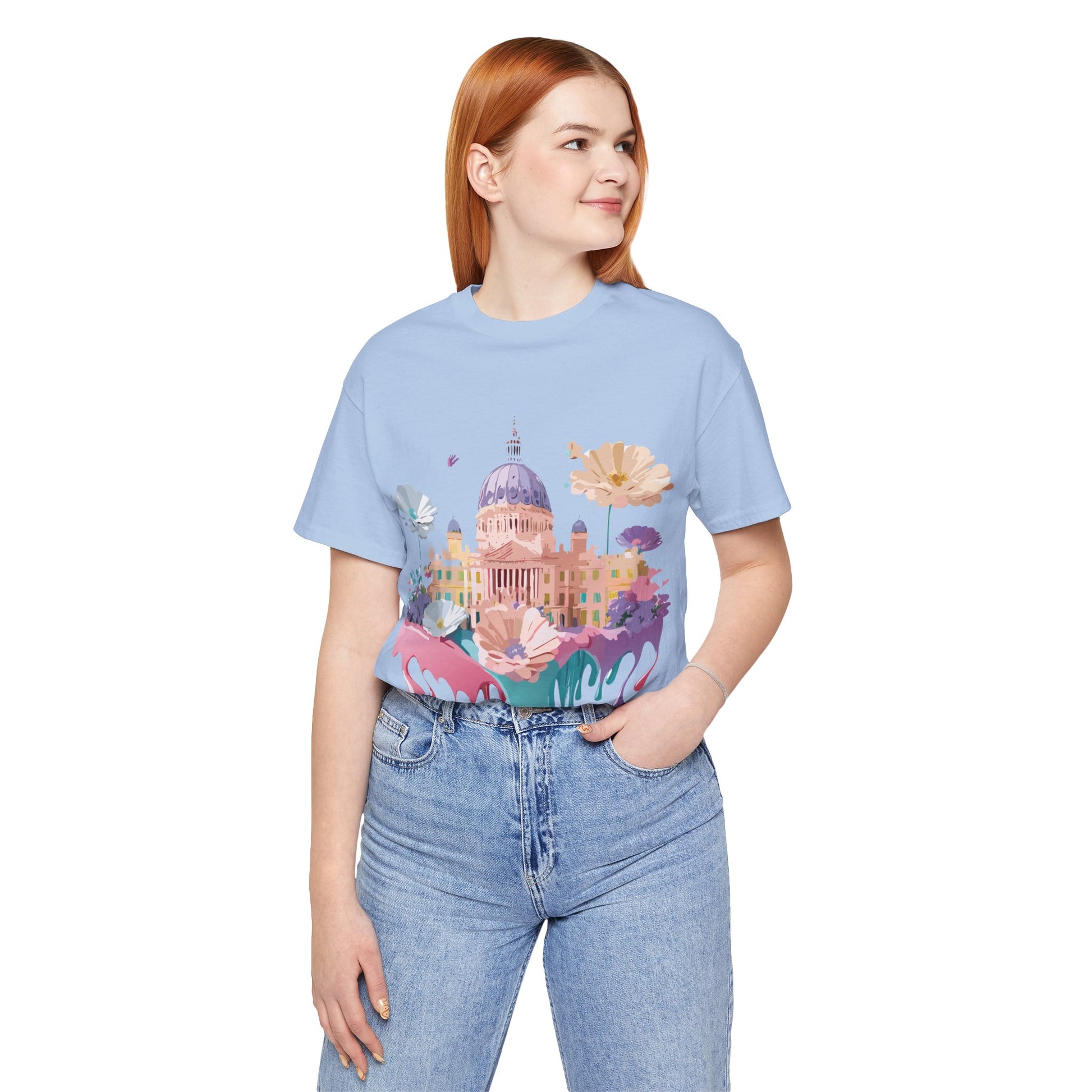 Natural Cotton Tee Shirt - Beautiful Places Collection - Madrid Printify