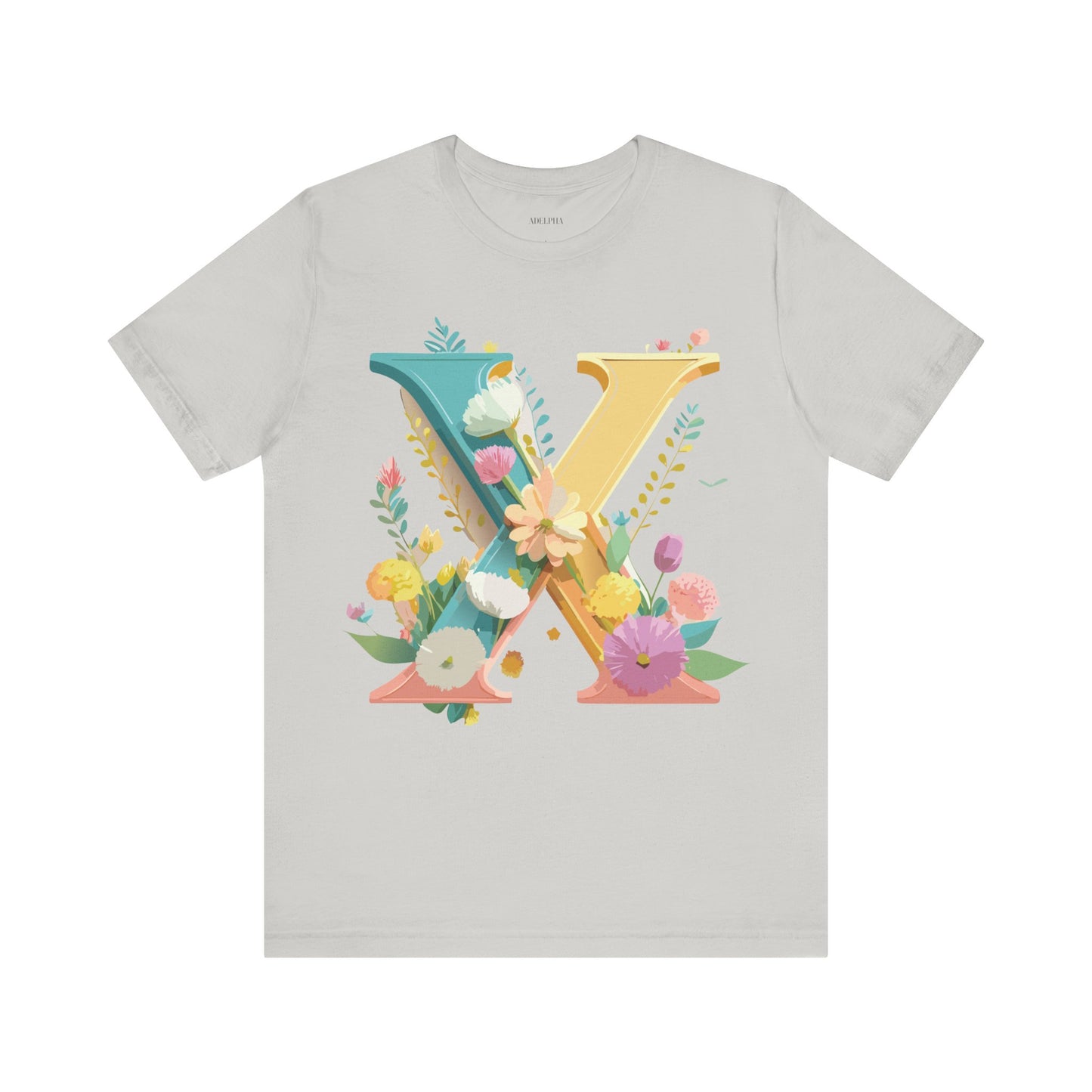 Natural Cotton Tee Shirt - Letters Collection - X Printify