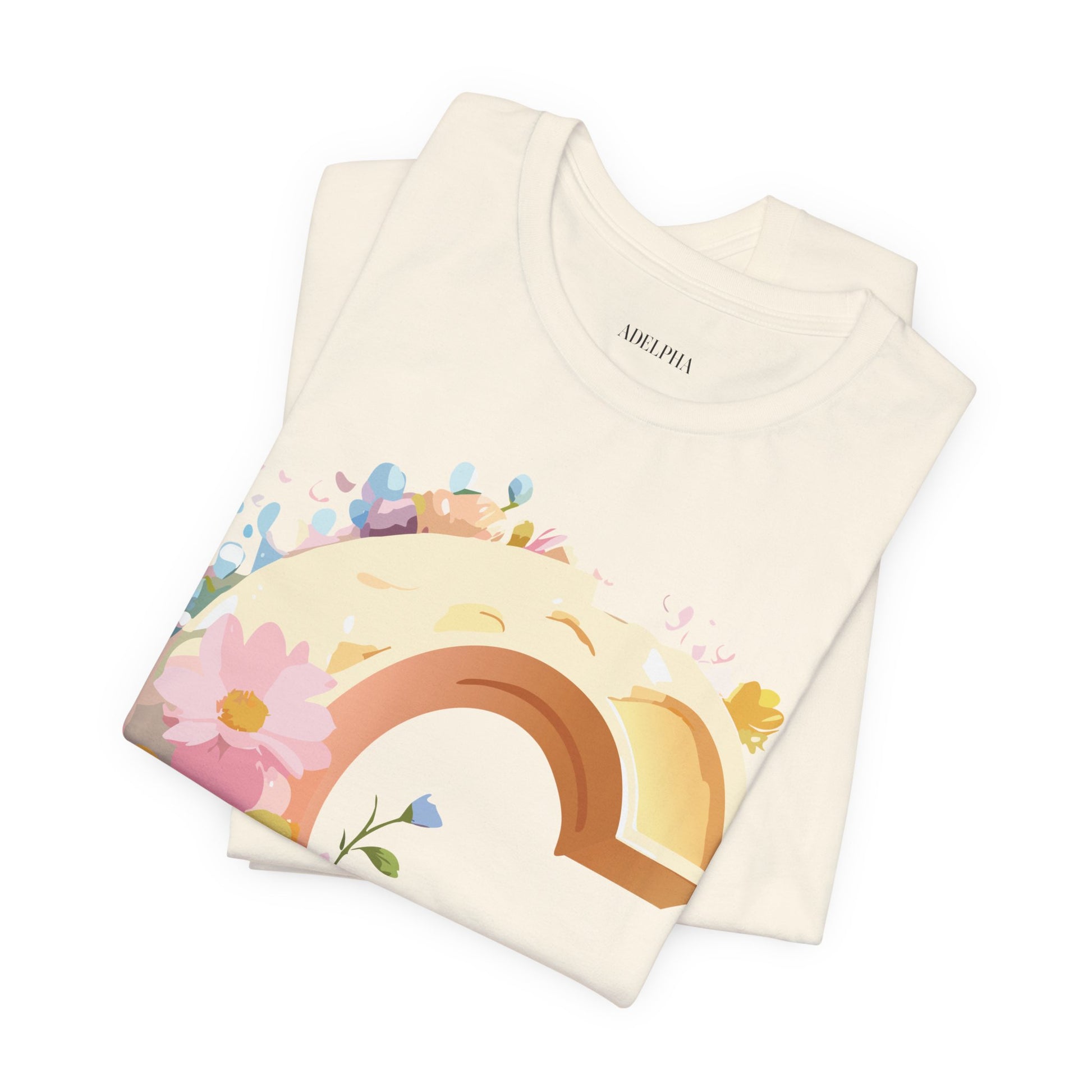 Natural Cotton Tee Shirt - Letters Collection - C Printify
