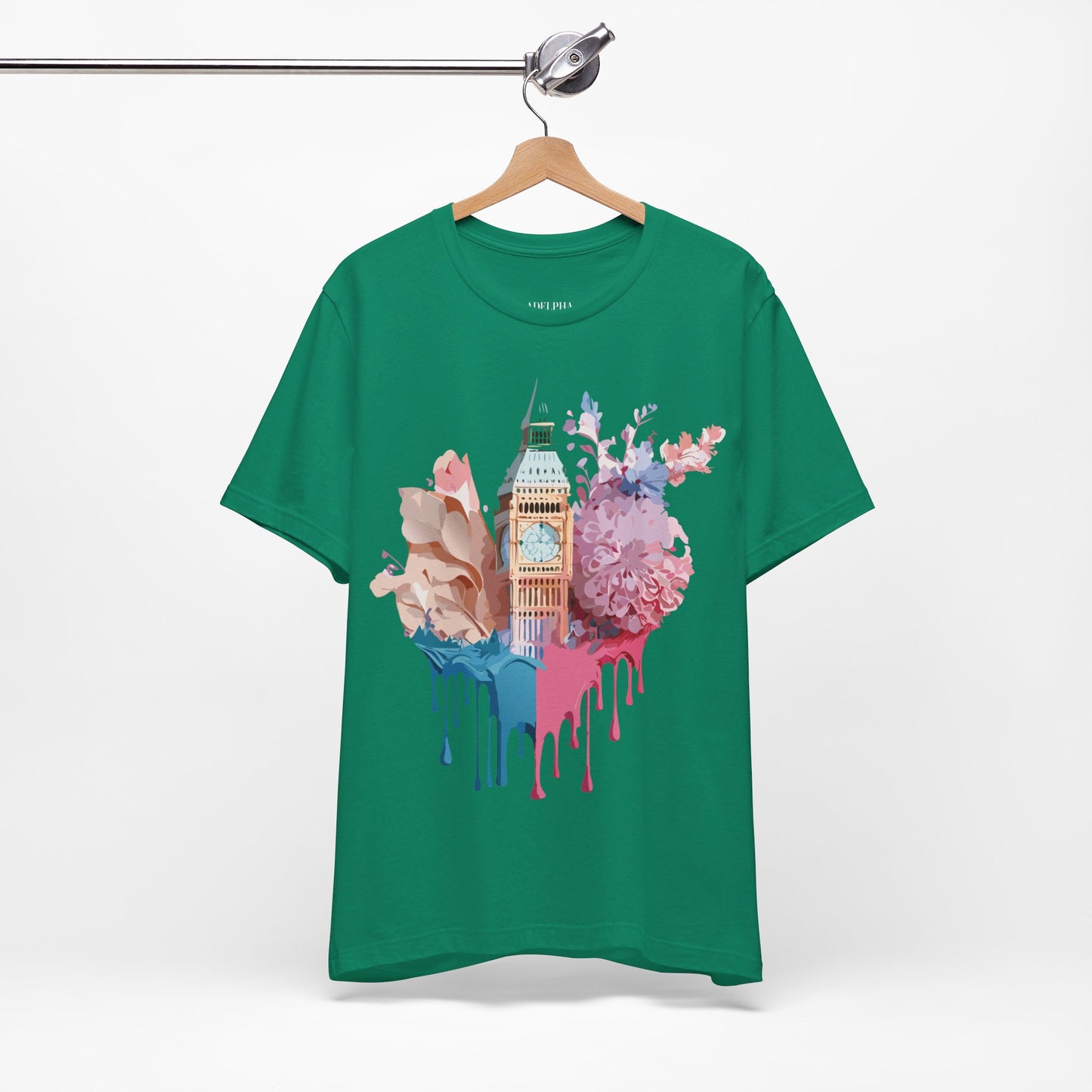 Natural Cotton Tee Shirt - Beautiful Places Collection - London Printify