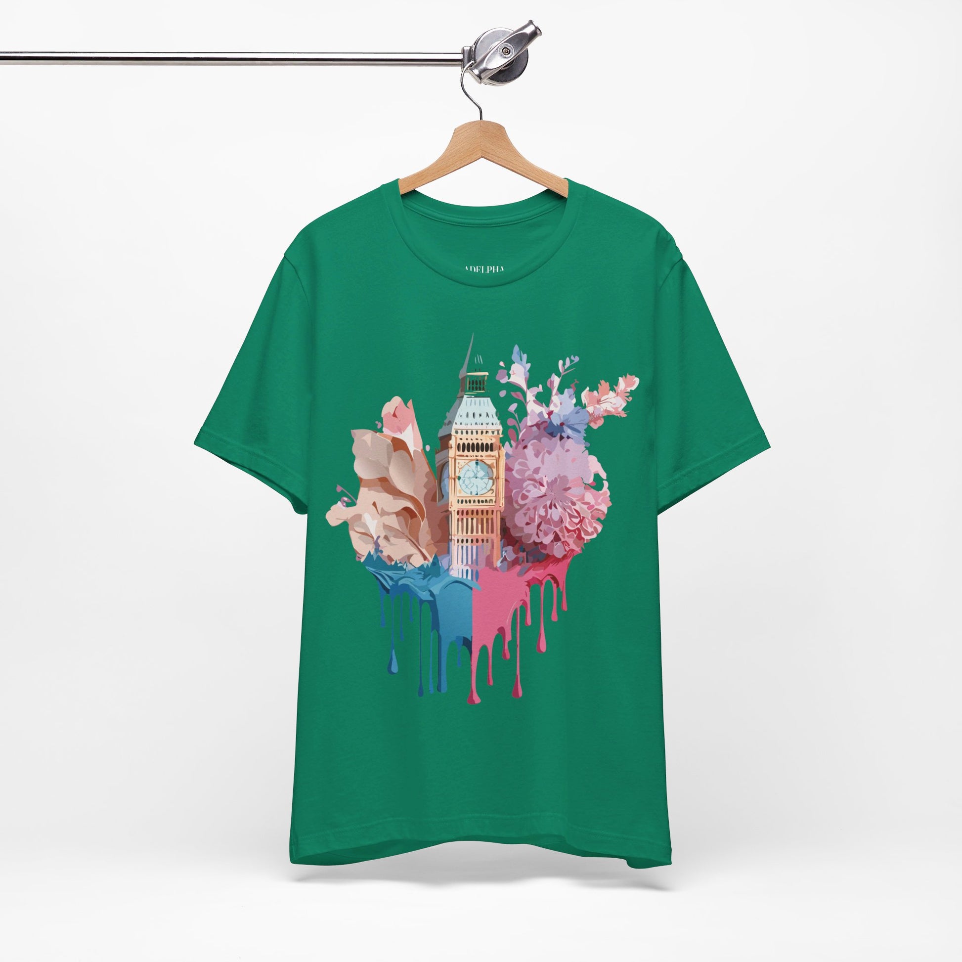 Natural Cotton Tee Shirt - Beautiful Places Collection - London Printify