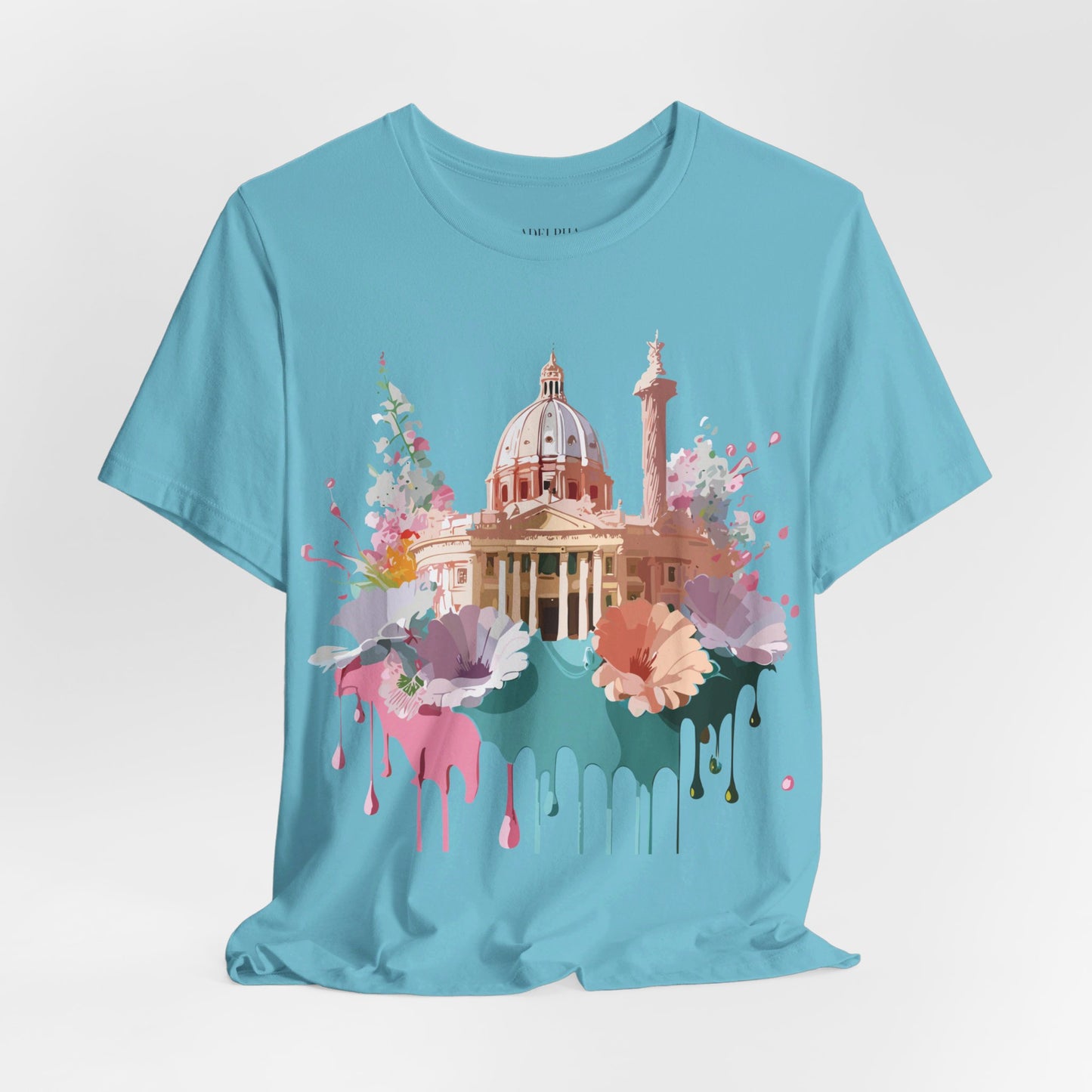 Natural Cotton Tee Shirt - Beautiful Places Collection - Rome Printify