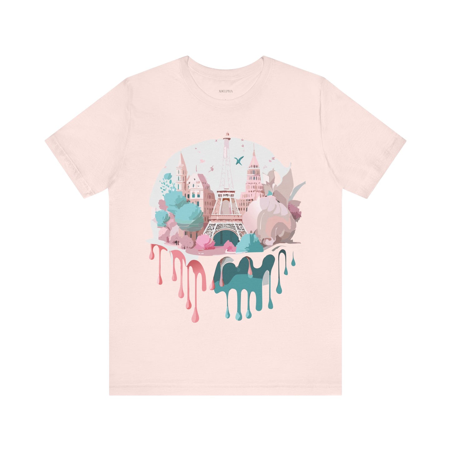 Natural Cotton Tee Shirt - Beautiful Places Collection - Paris Printify