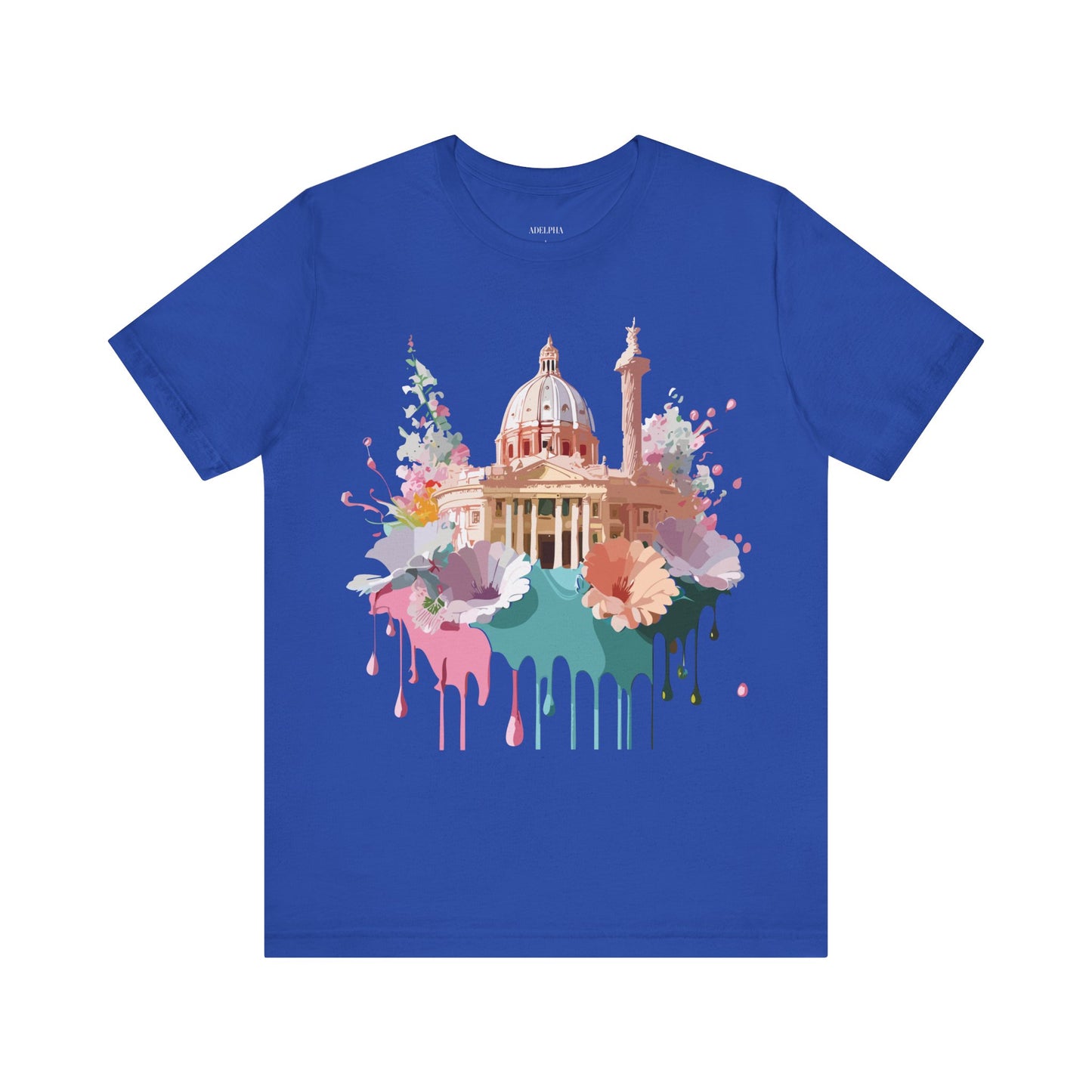 Natural Cotton Tee Shirt - Beautiful Places Collection - Rome Printify