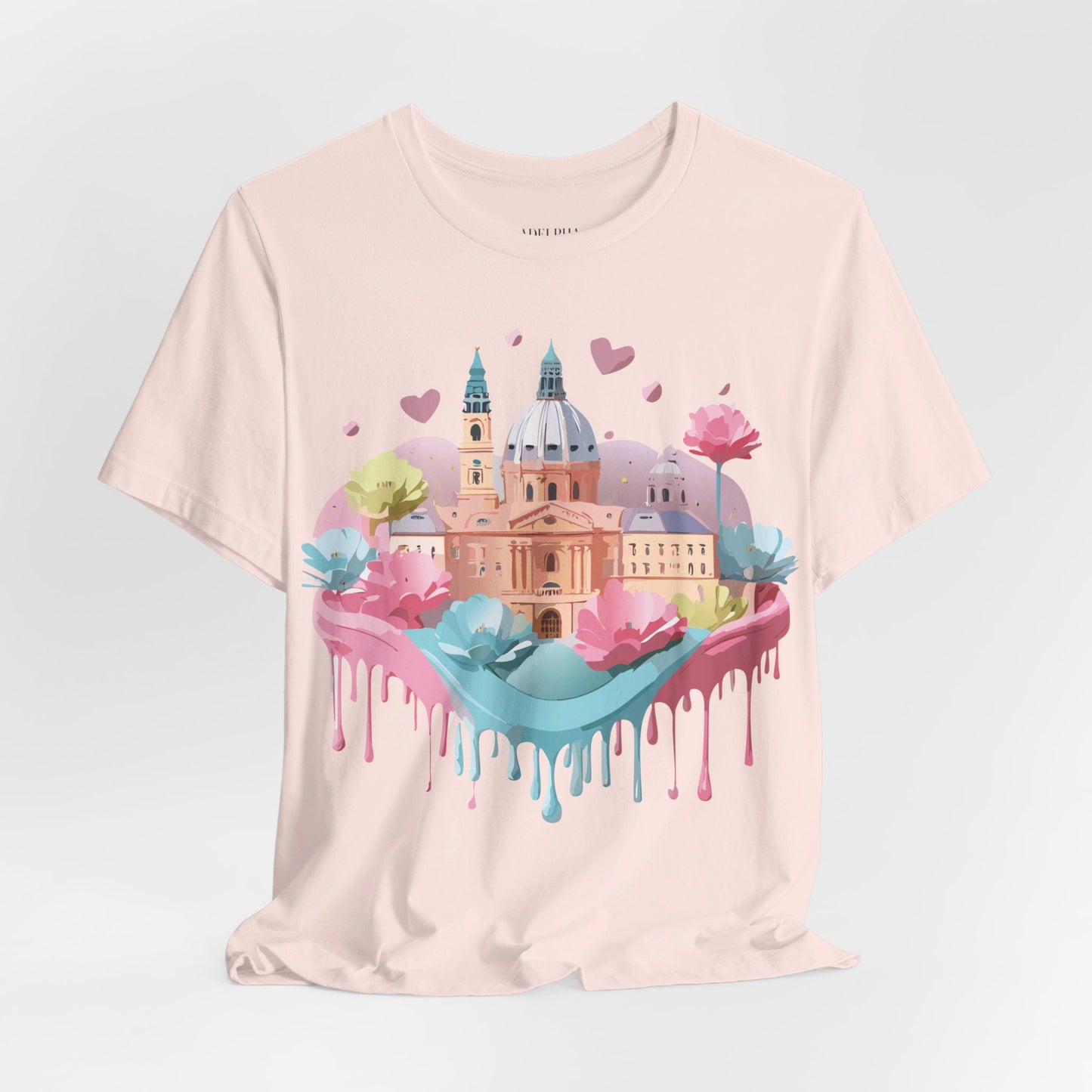 Natural Cotton Tee Shirt - Beautiful Places Collection - Prague Printify