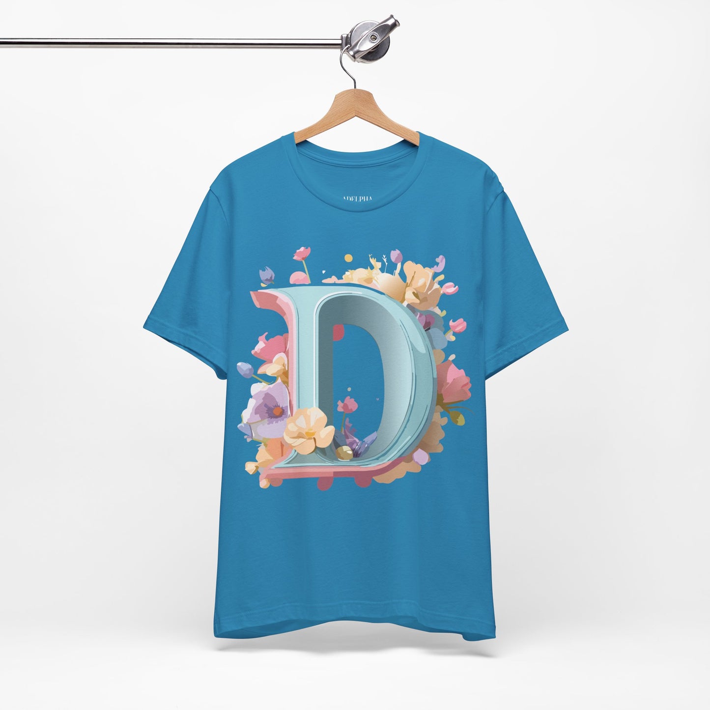 Natural Cotton Tee Shirt - Letters Collection - D Printify