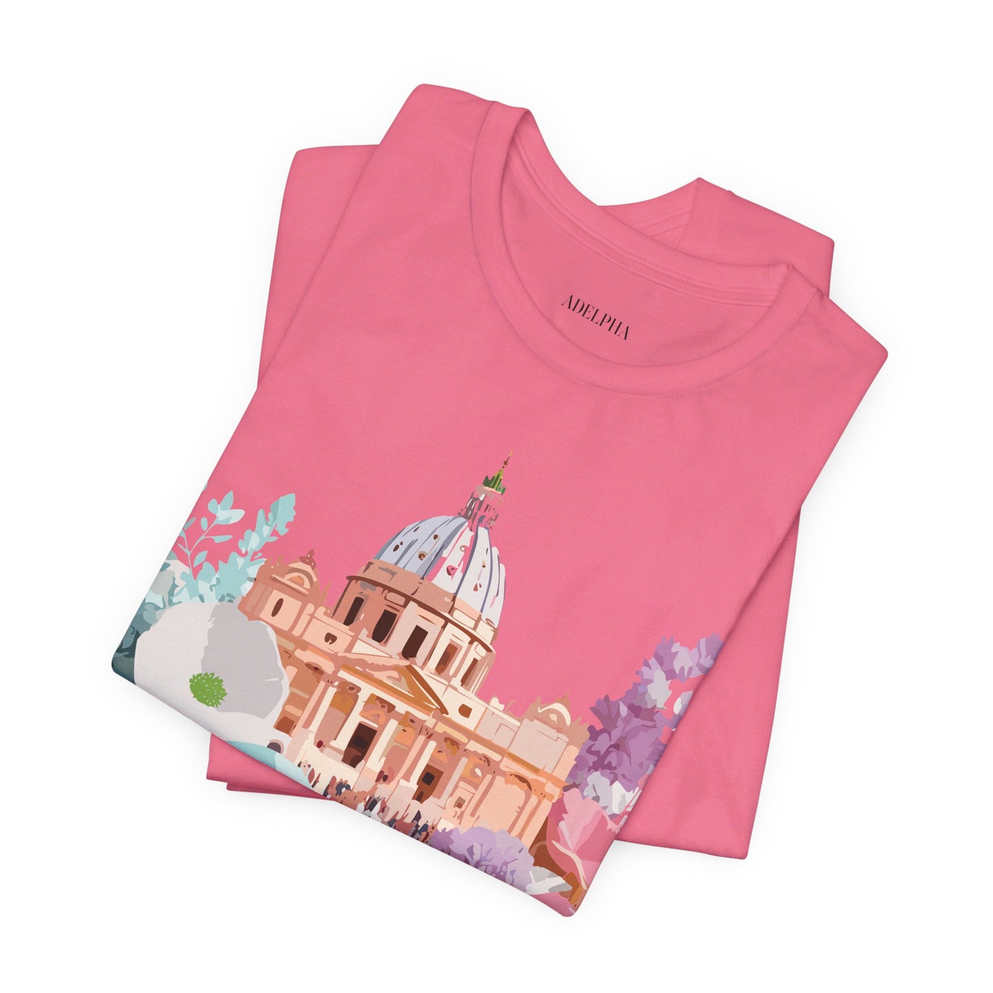 Natural Cotton Tee Shirt - Beautiful Places Collection - Rome Printify