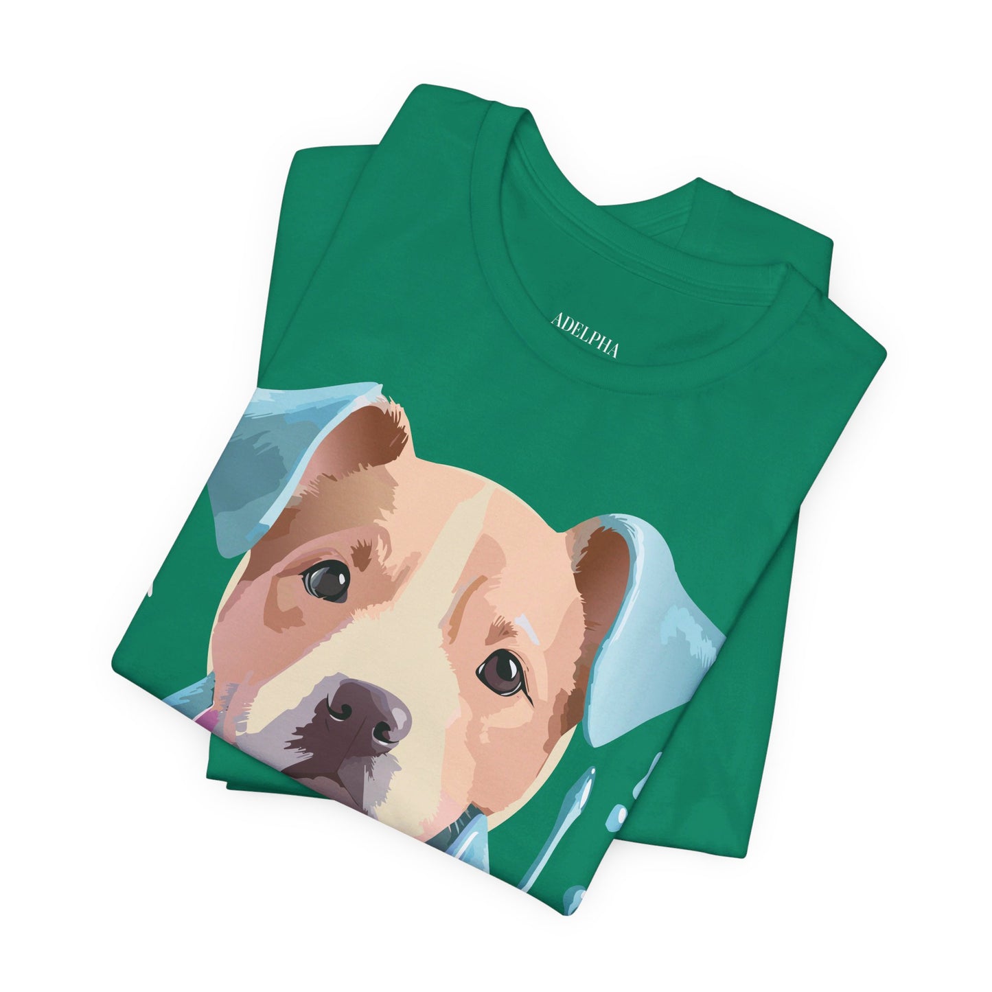 Natural Cotton Tee Shirt with Dog Printify