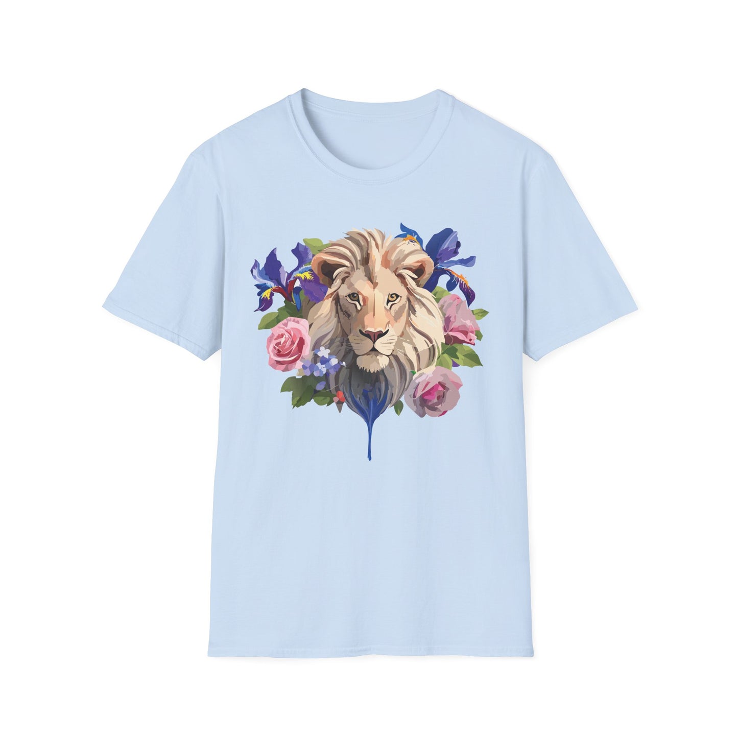 Lion Shirt, Shirt with Lion, Floral Lion Tee, Shirt with Animals