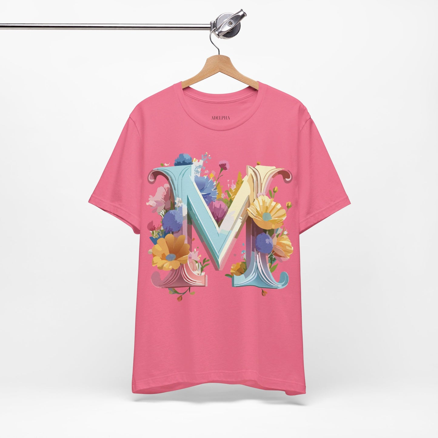 Natural Cotton Tee Shirt - Letters Collection - M Printify