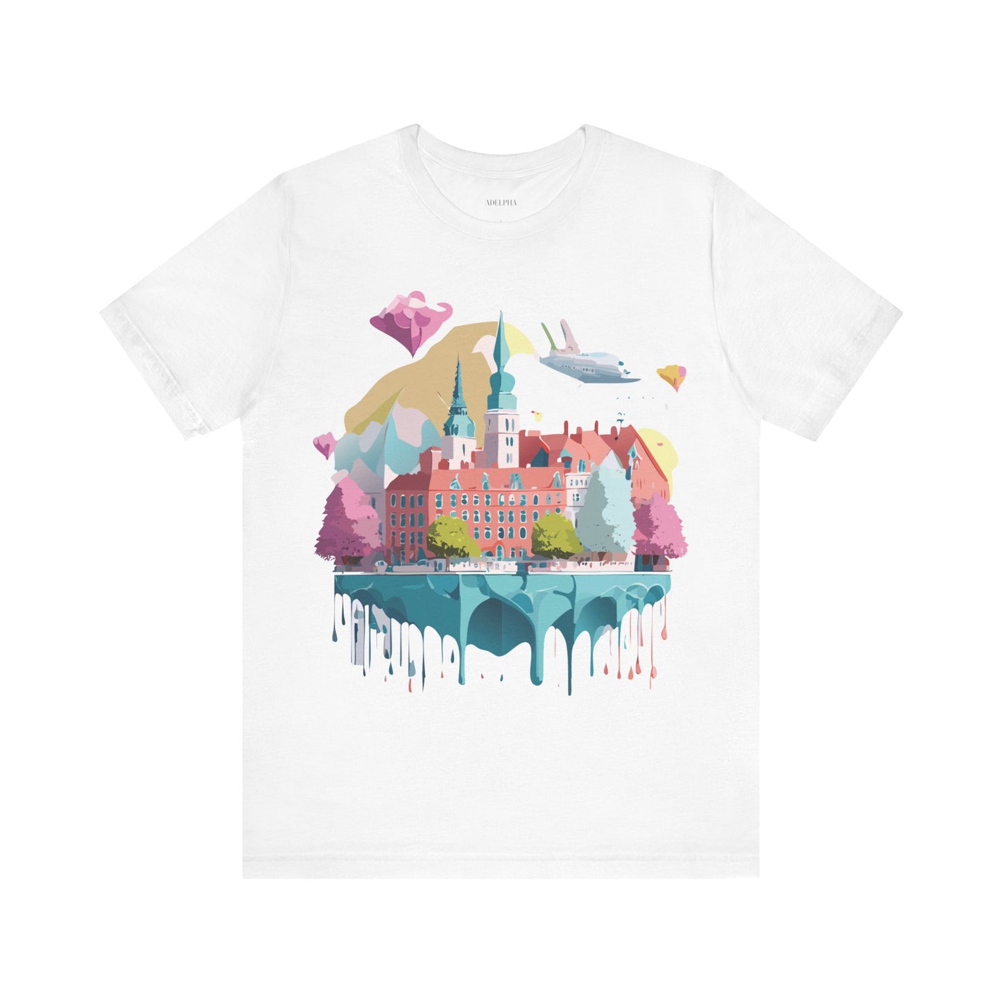 Natural Cotton Tee Shirt - Beautiful Places Collection - Warnemünde and Rostock - Germany Printify