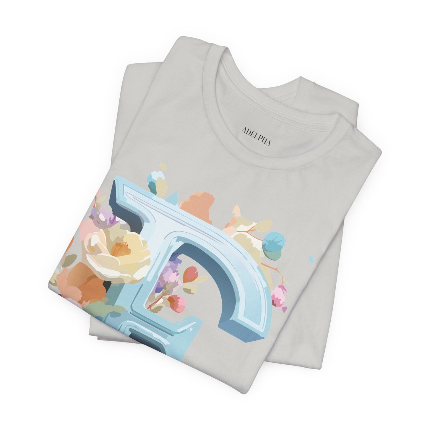 Natural Cotton Tee Shirt - Letters Collection - E Printify