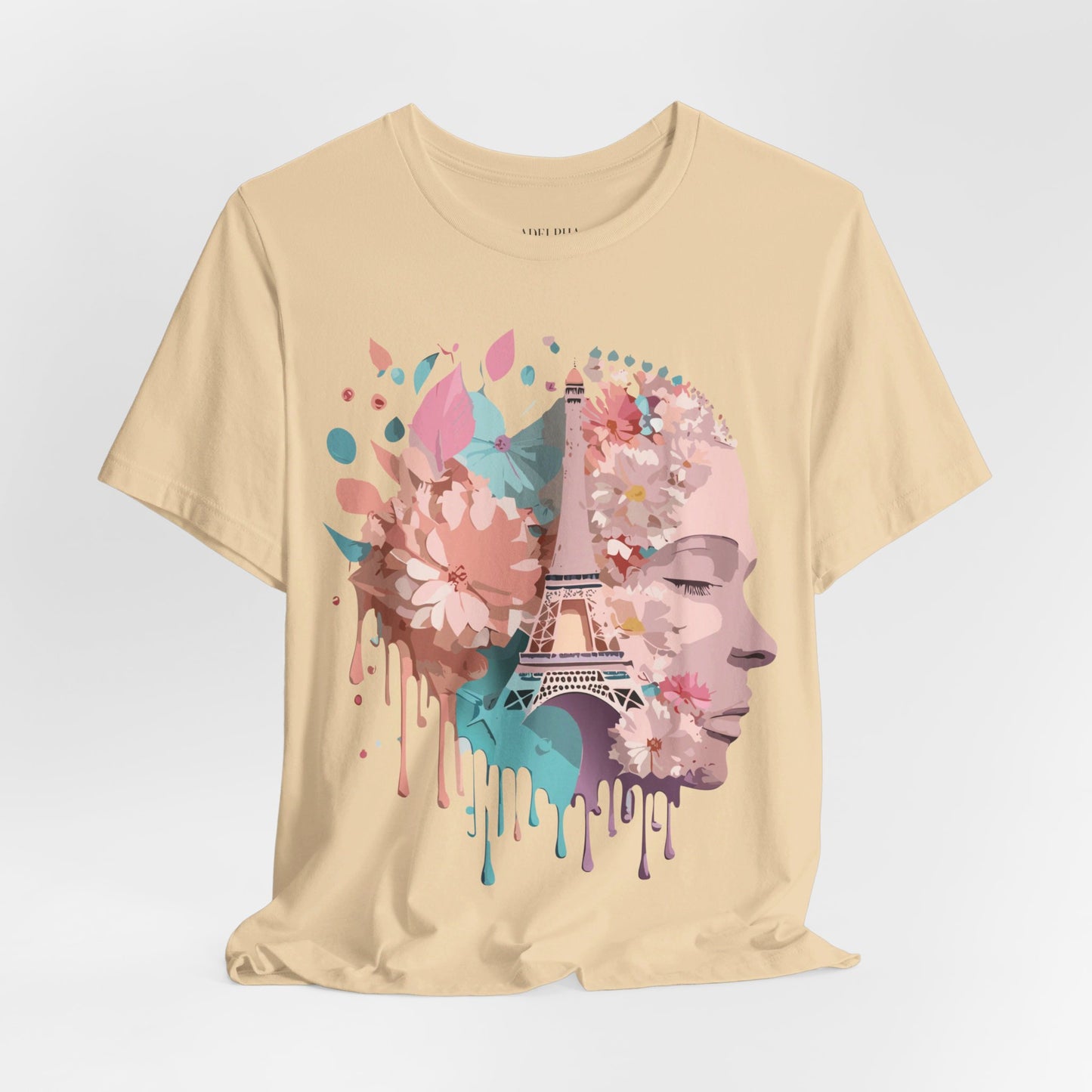 Natural Cotton Tee Shirt - Beautiful Places Collection - Paris Printify