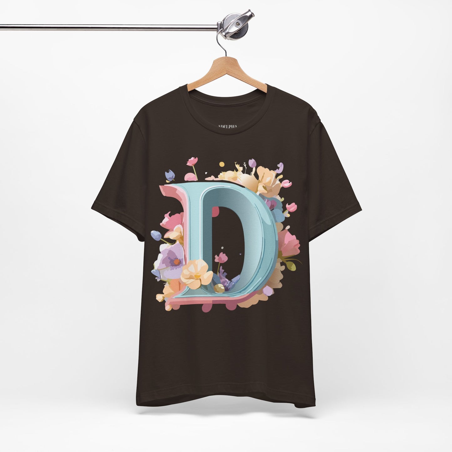 Natural Cotton Tee Shirt - Letters Collection - D Printify