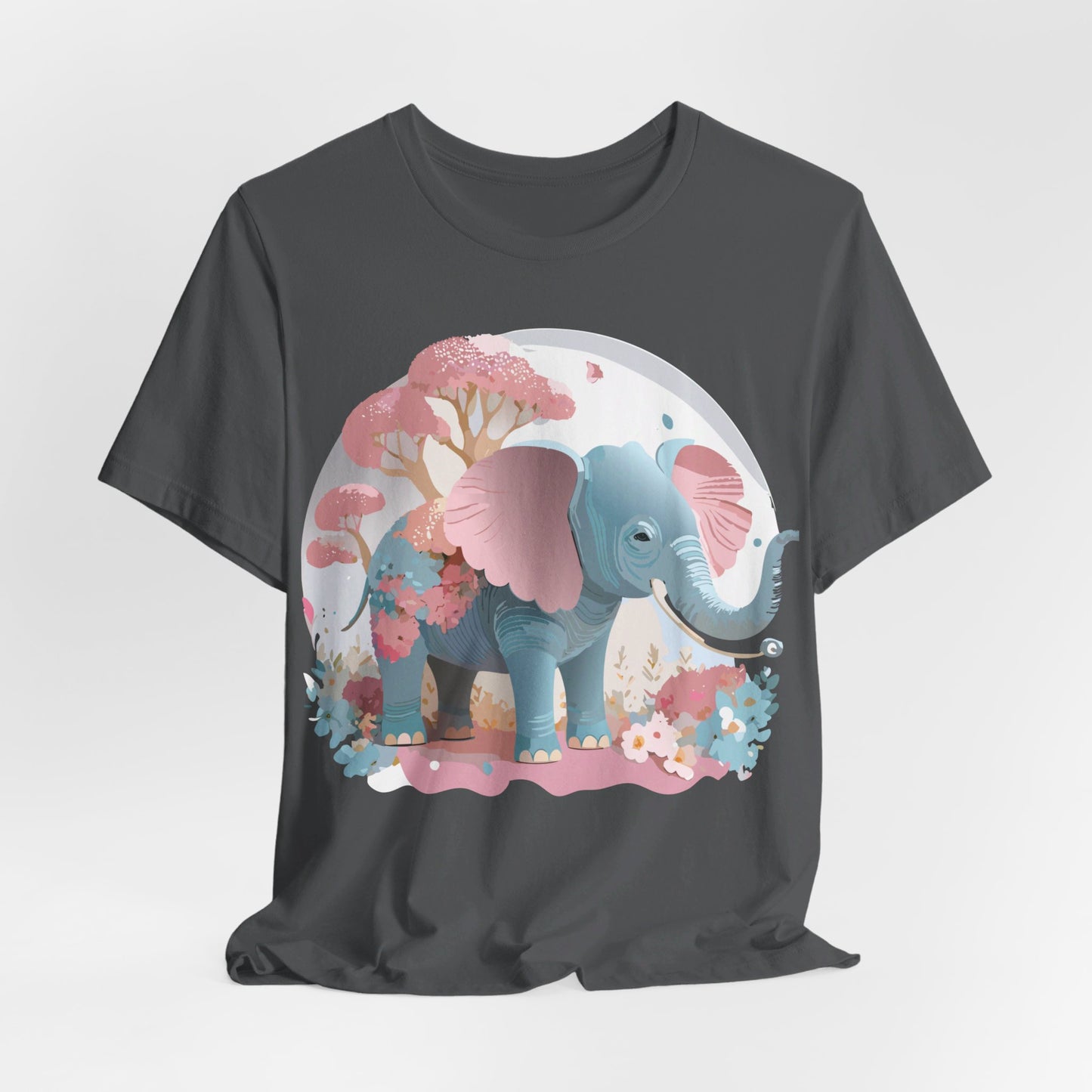 Natural Cotton Tee Shirt with Elephant Printify