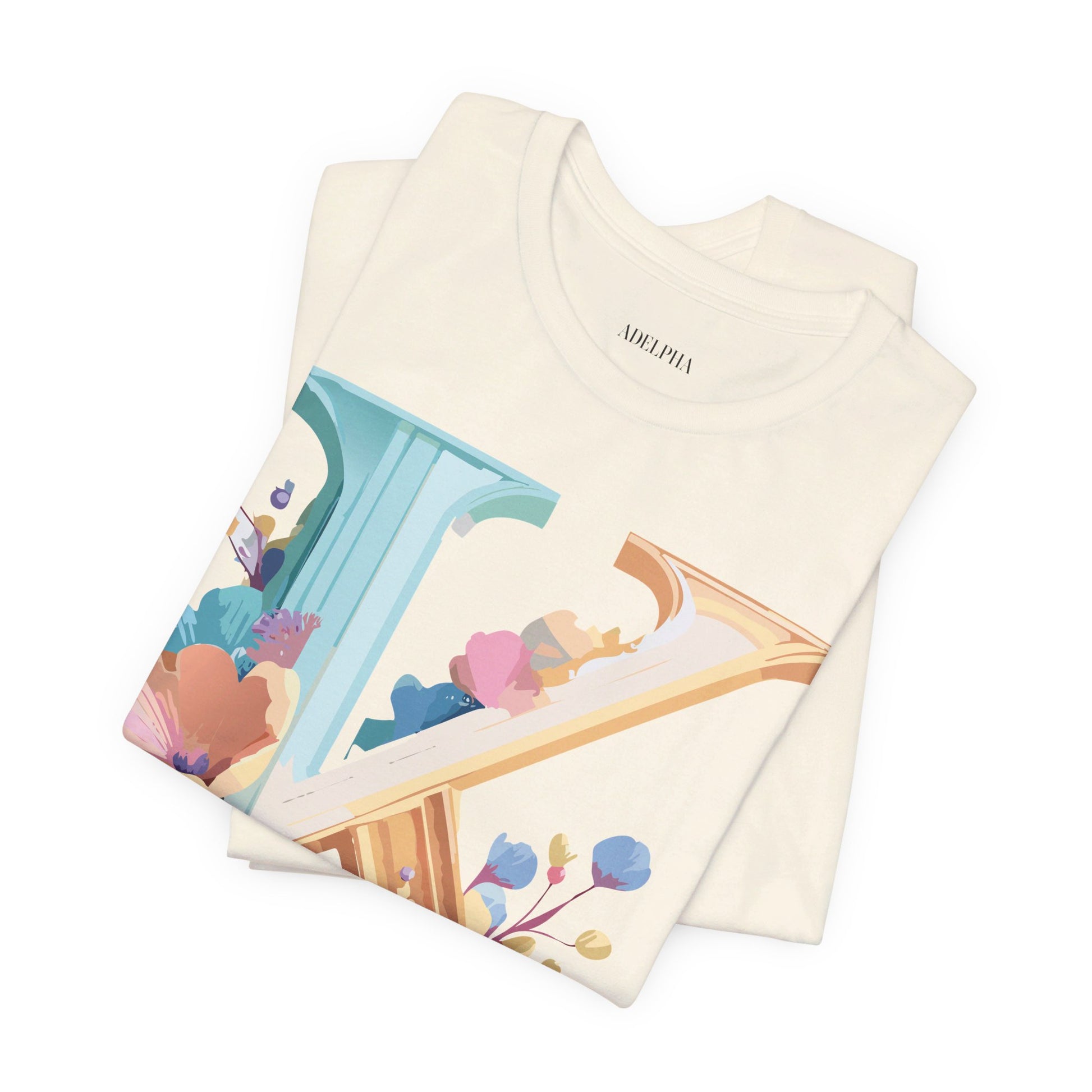 Natural Cotton Tee Shirt - Letters Collection - K Printify